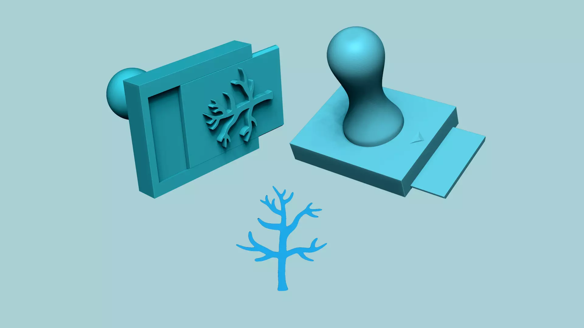 Stamp 63 Dry Tree - Fondant Decoration Maker Toy 3D print model