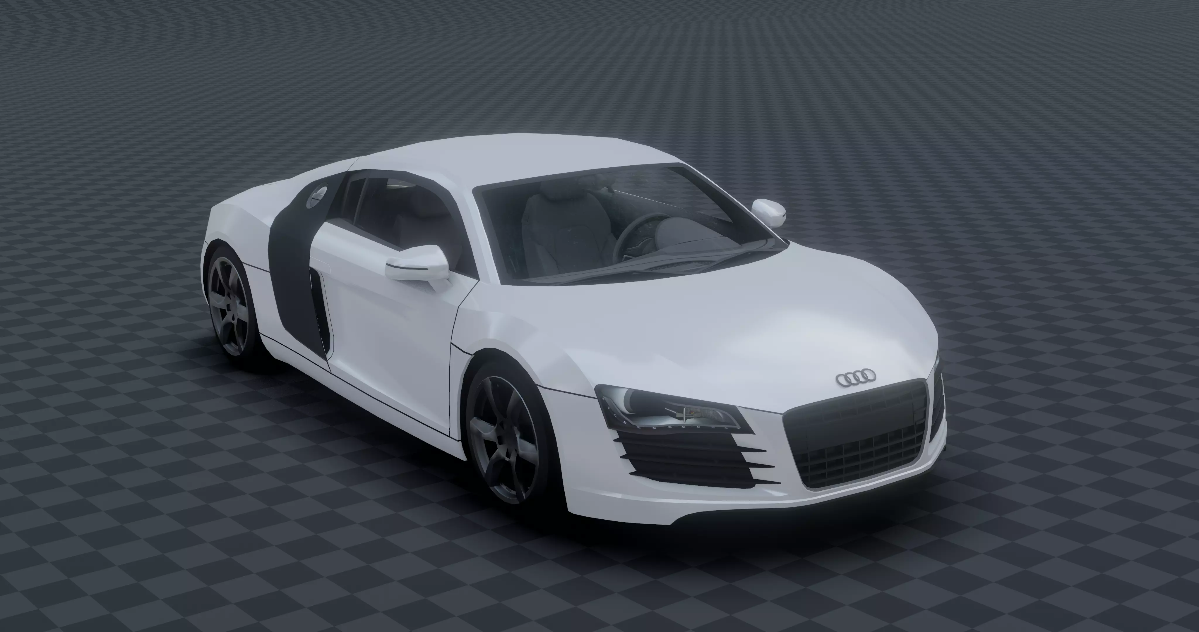 Audi R8 Low-poly 3D model