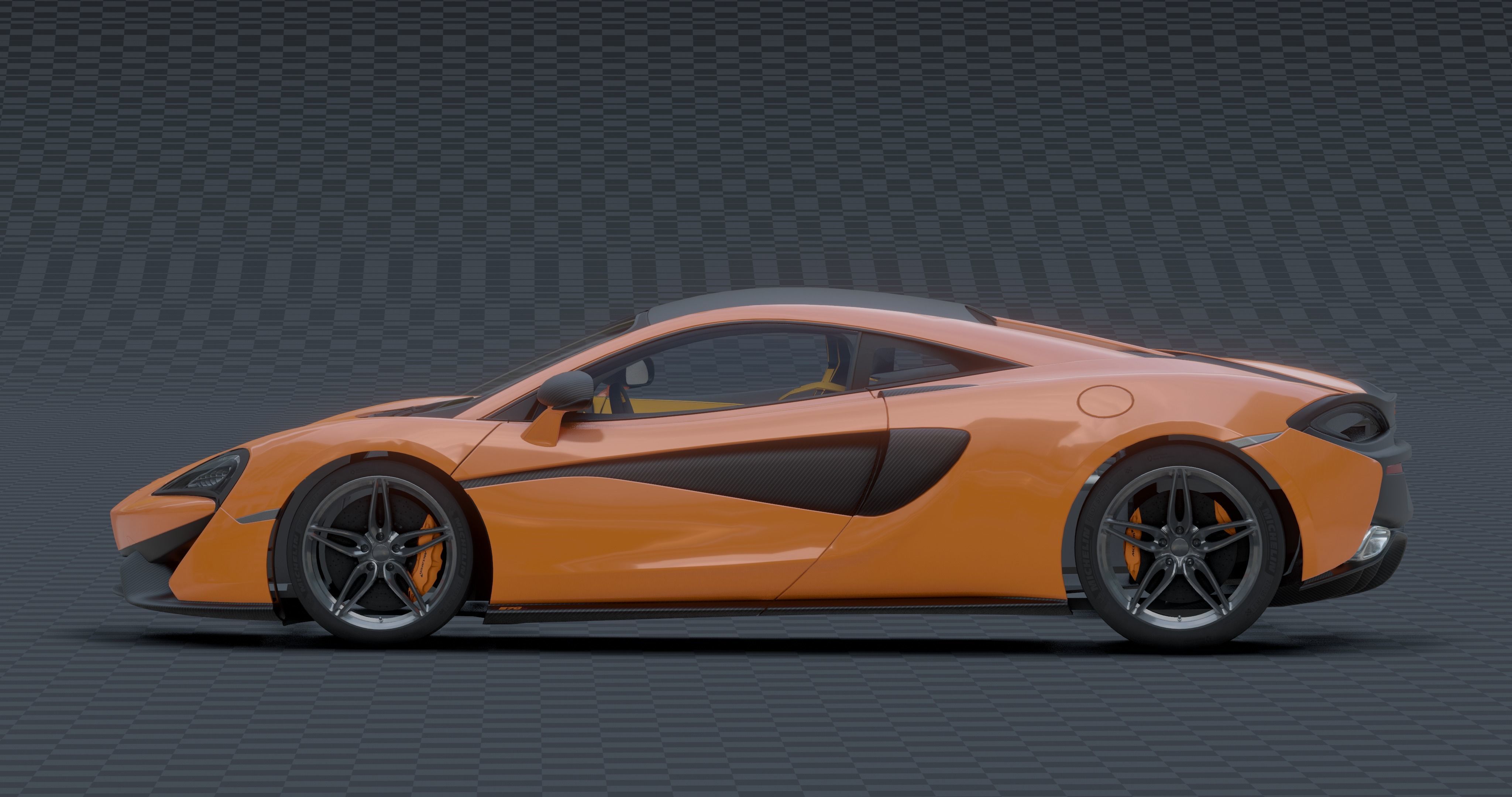 McLaren 570s Low-poly 3D model_17