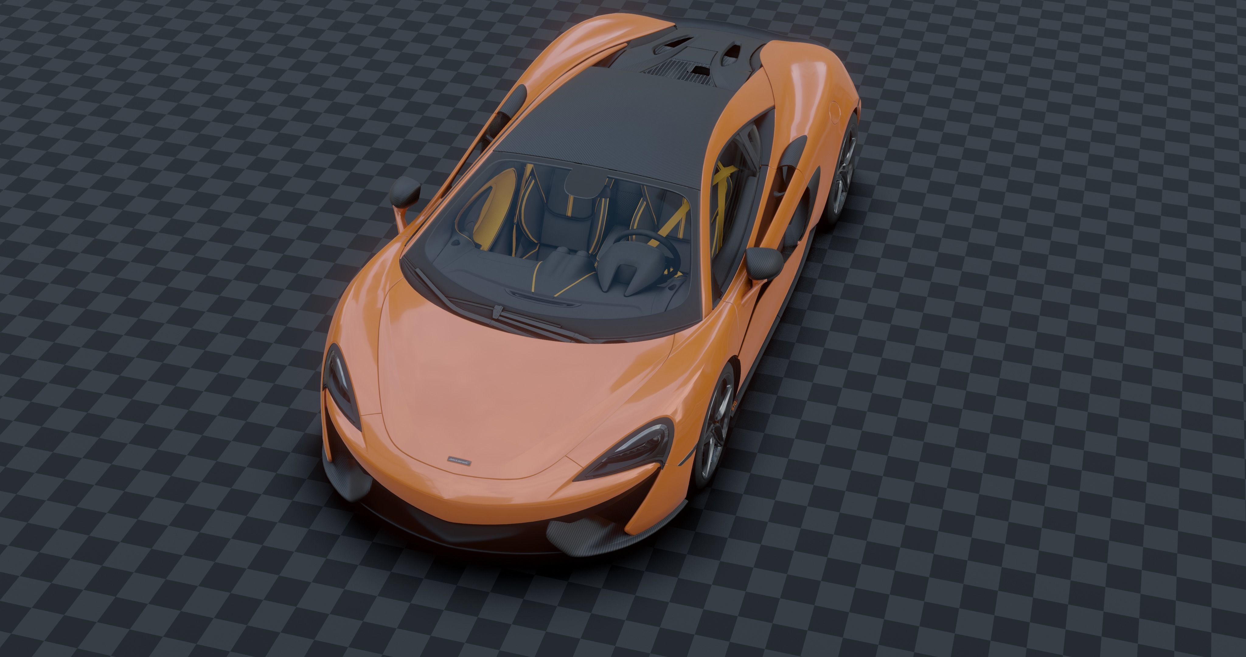 McLaren 570s Low-poly 3D model_1