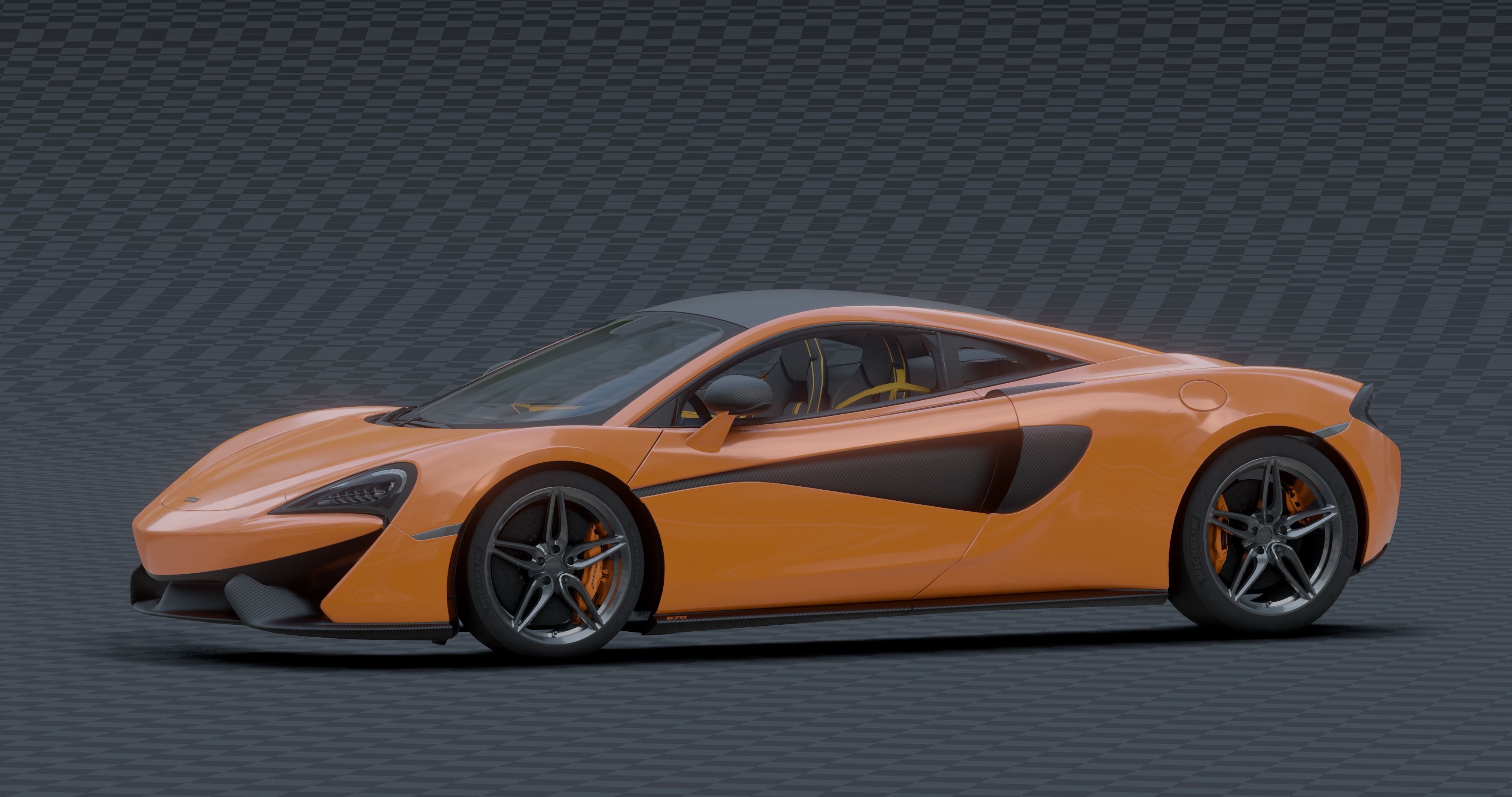 McLaren 570s Low-poly 3D model_18