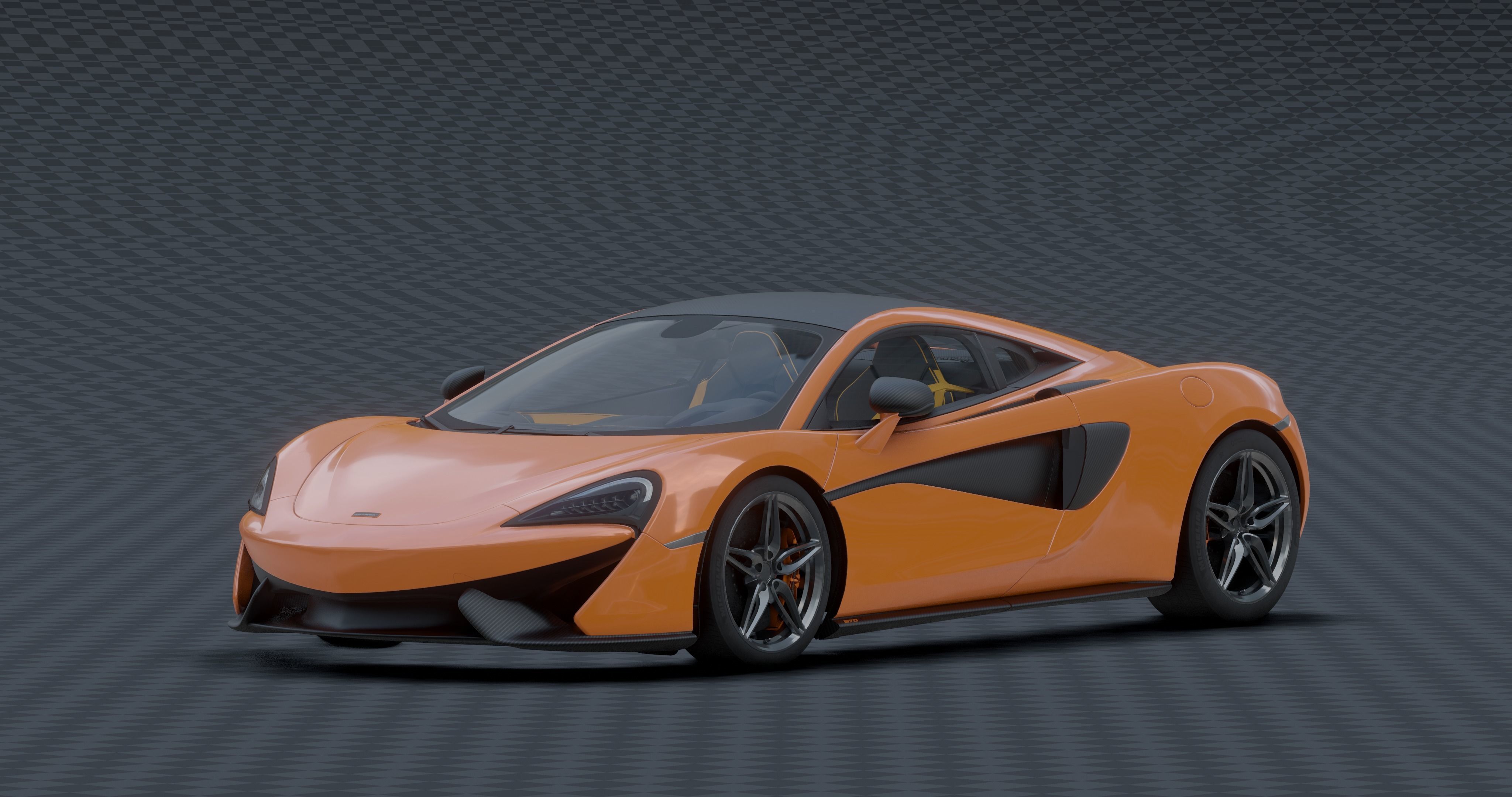 McLaren 570s Low-poly 3D model_3
