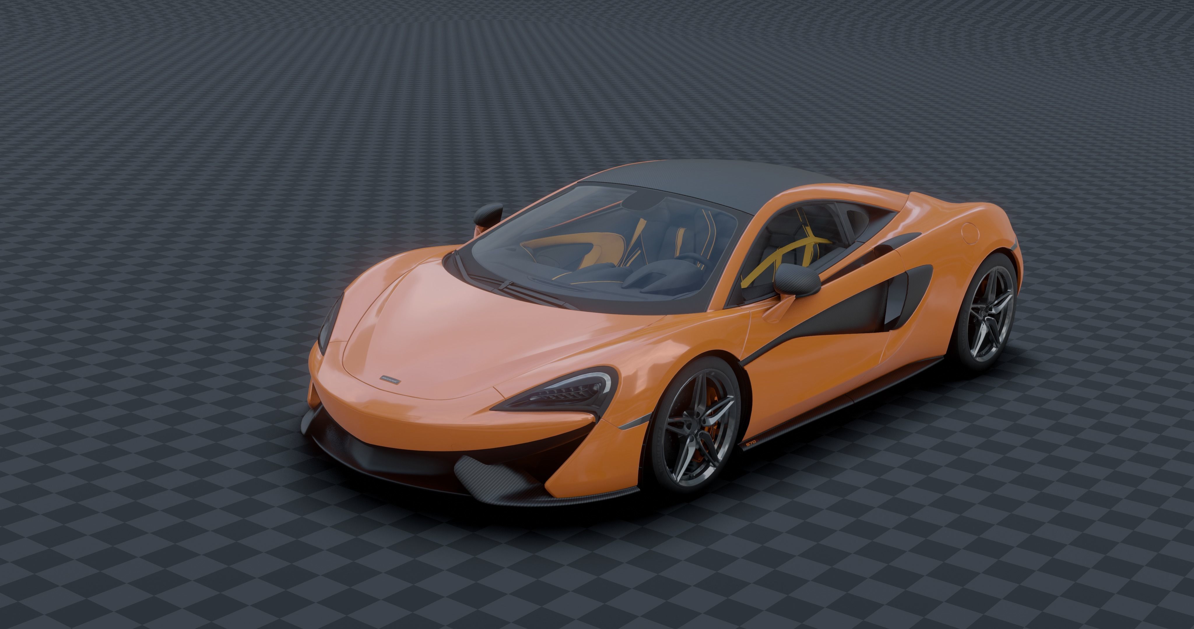 McLaren 570s Low-poly 3D model_2
