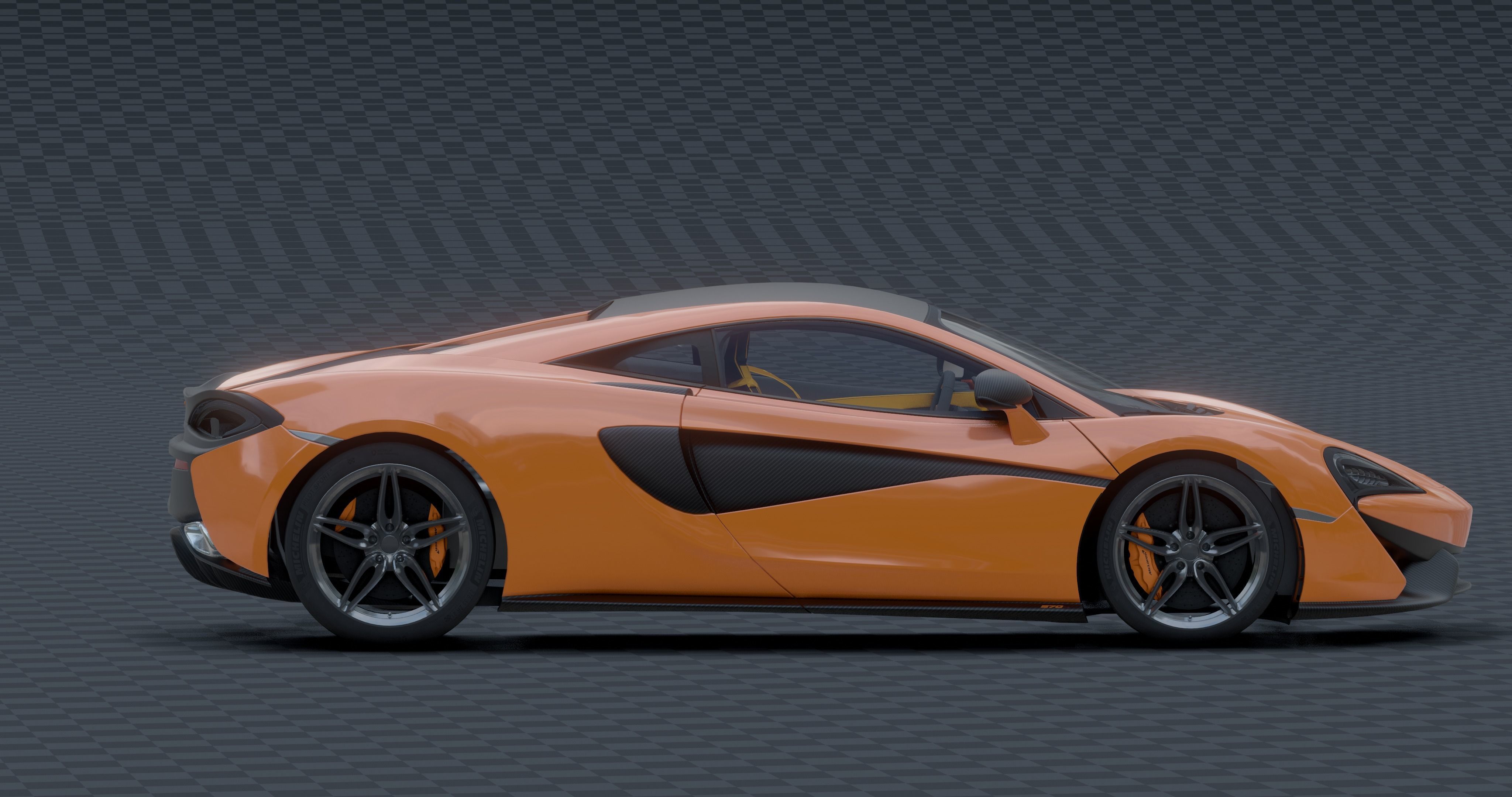 McLaren 570s Low-poly 3D model_11
