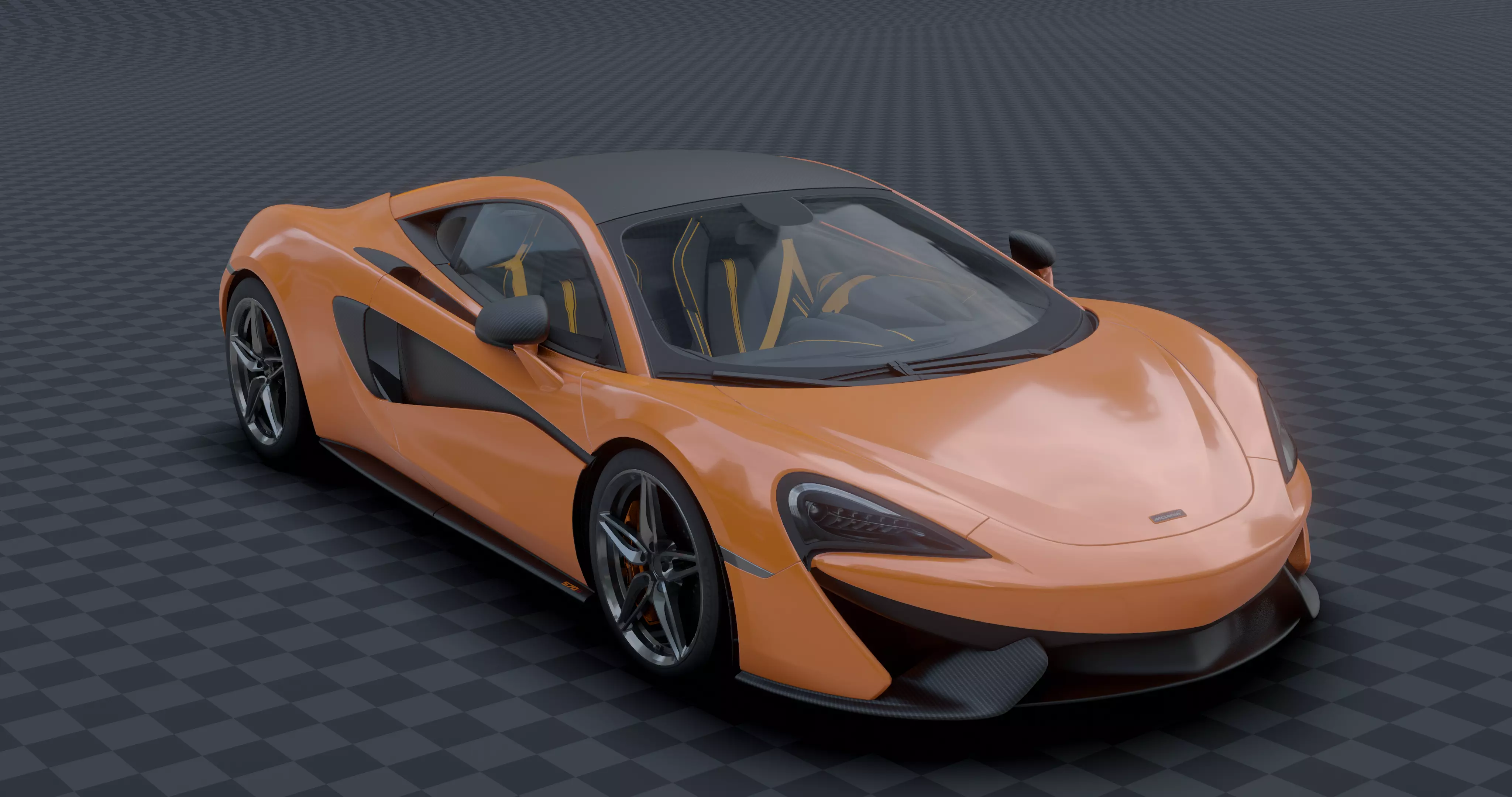 McLaren 570s Low-poly 3D model_0