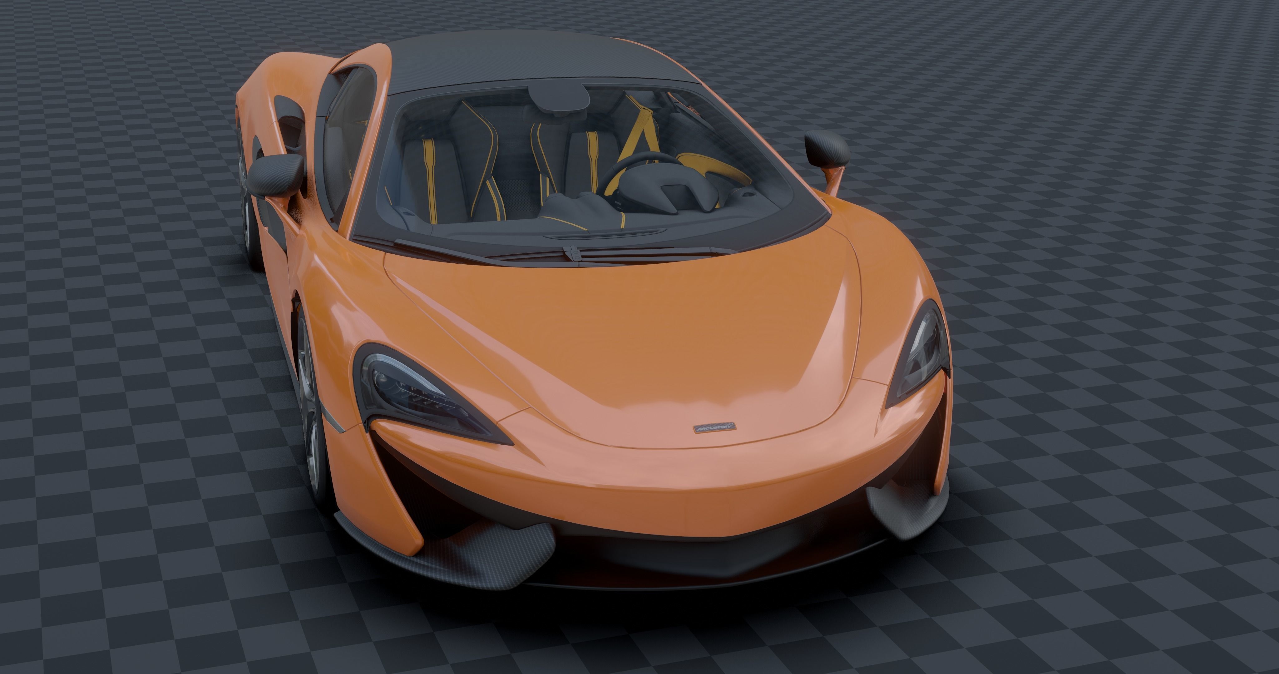 McLaren 570s Low-poly 3D model_6