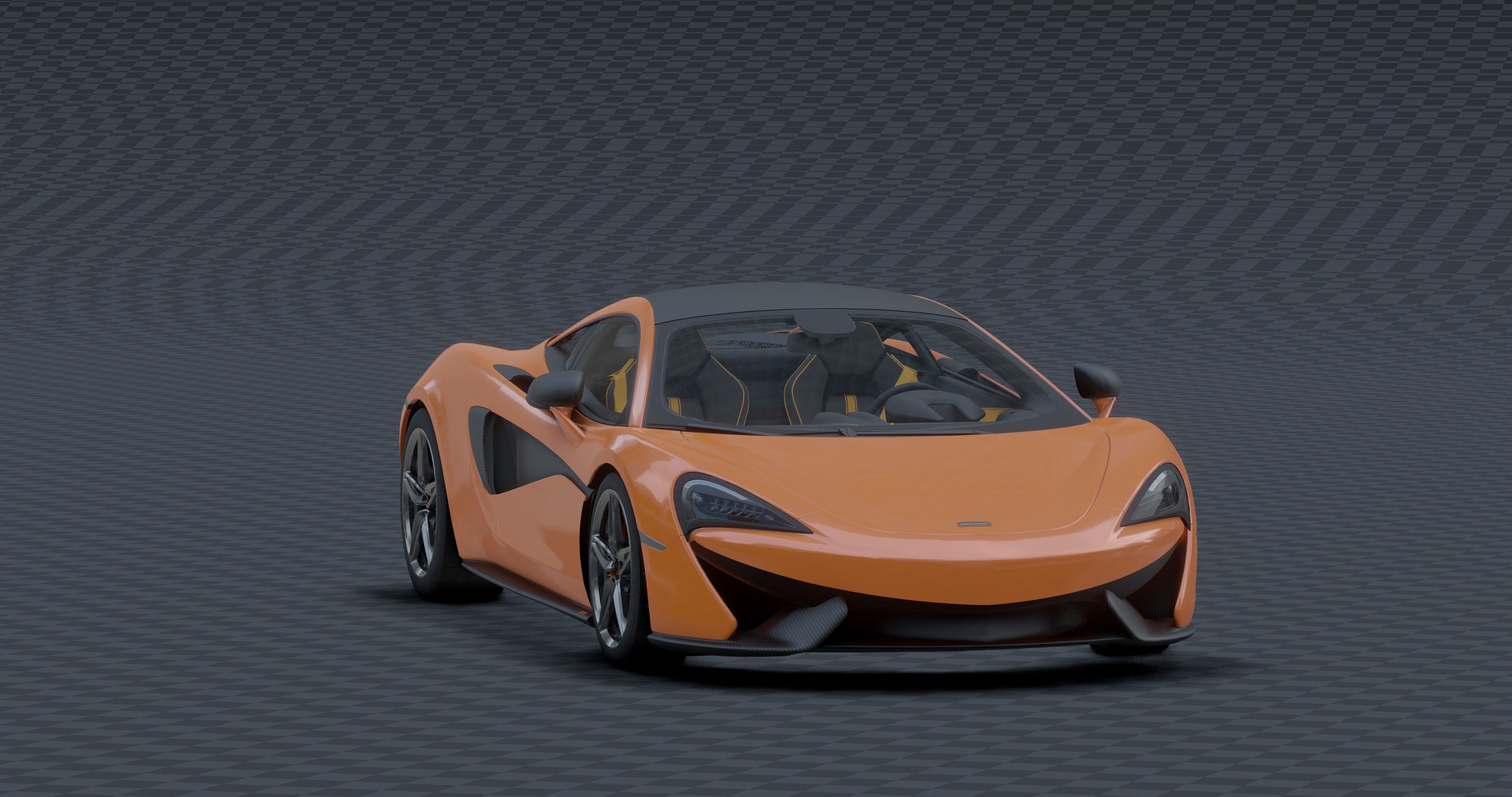 McLaren 570s Low-poly 3D model_7