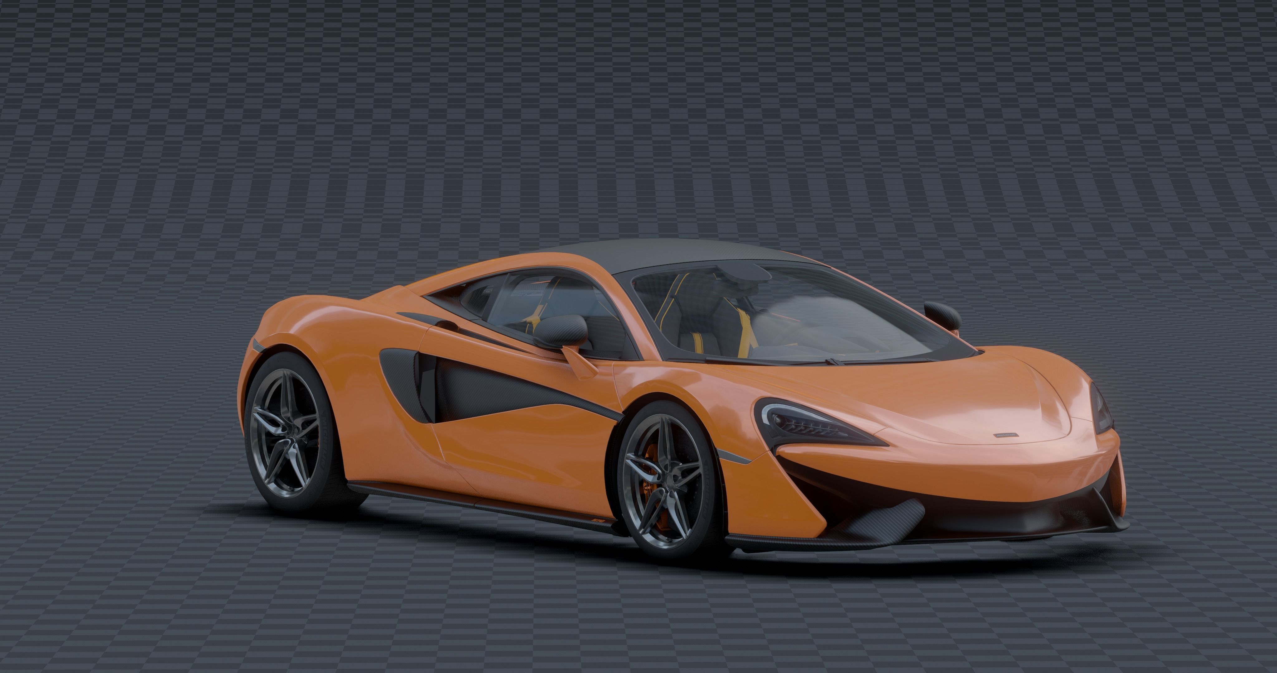 McLaren 570s Low-poly 3D model_8