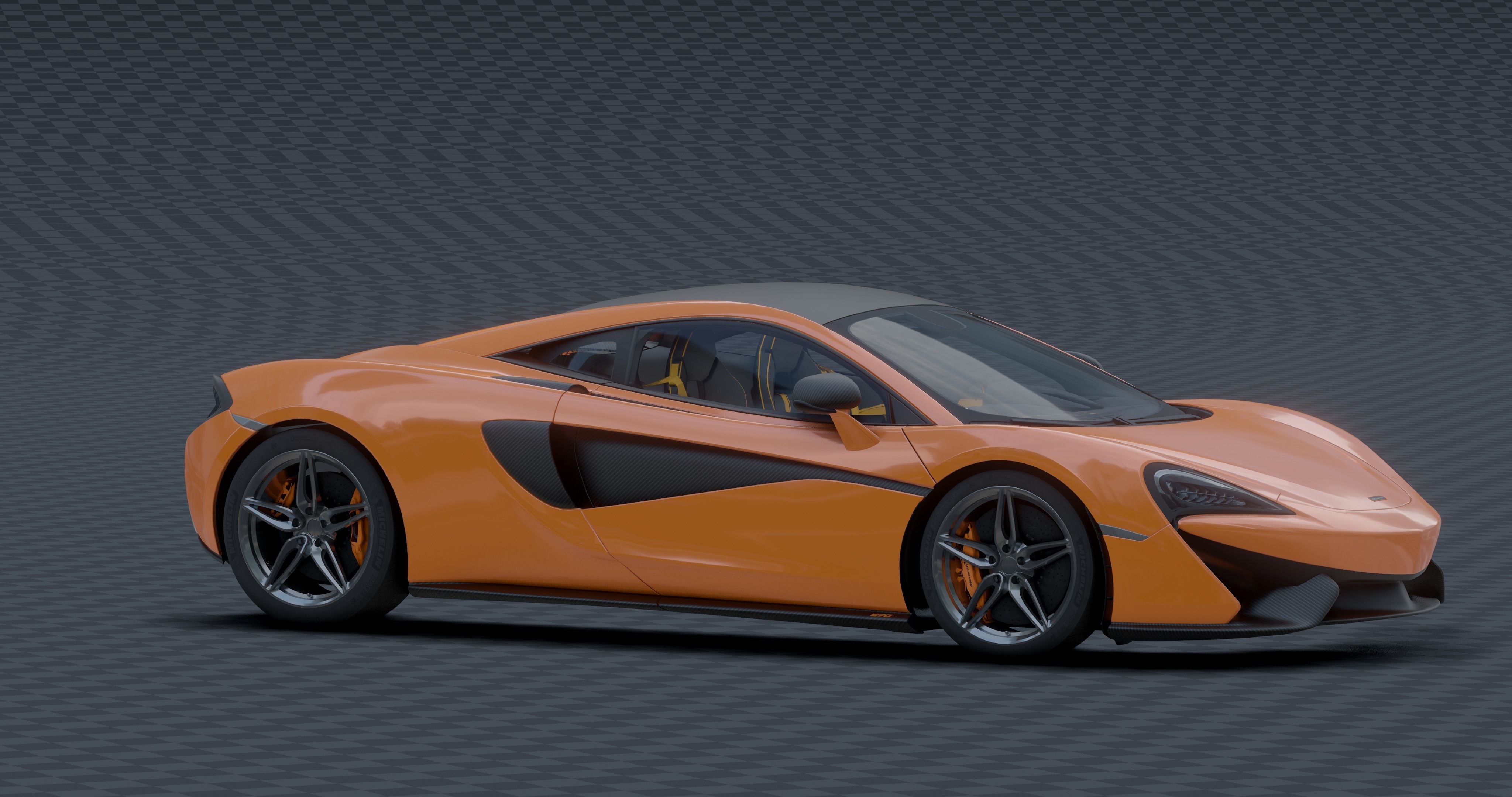 McLaren 570s Low-poly 3D model_10