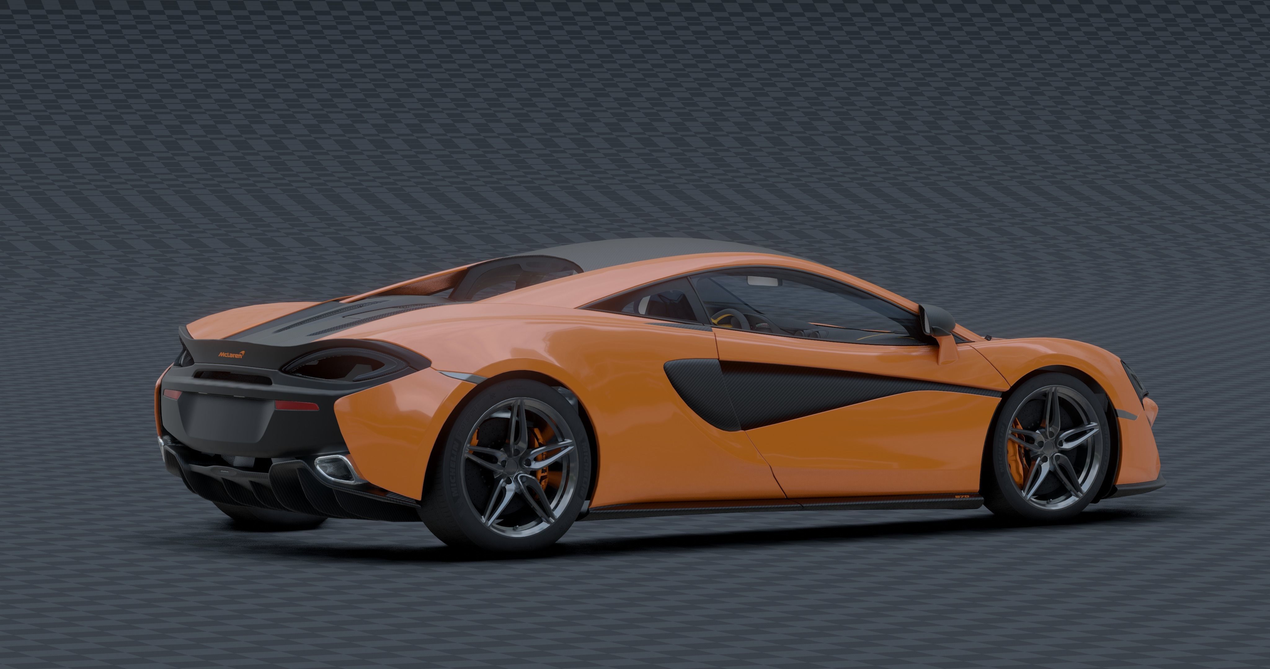 McLaren 570s Low-poly 3D model_12