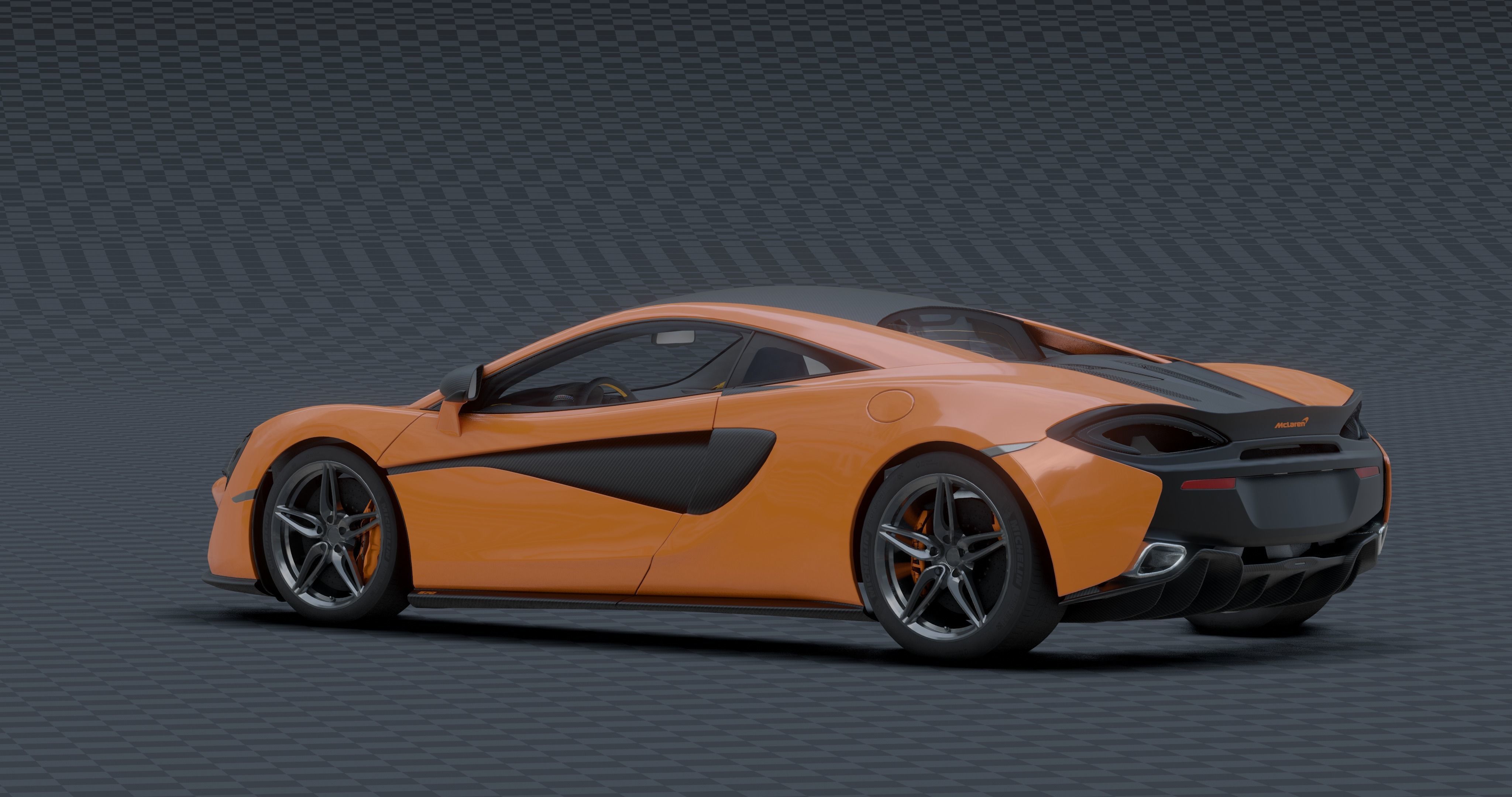 McLaren 570s Low-poly 3D model_16