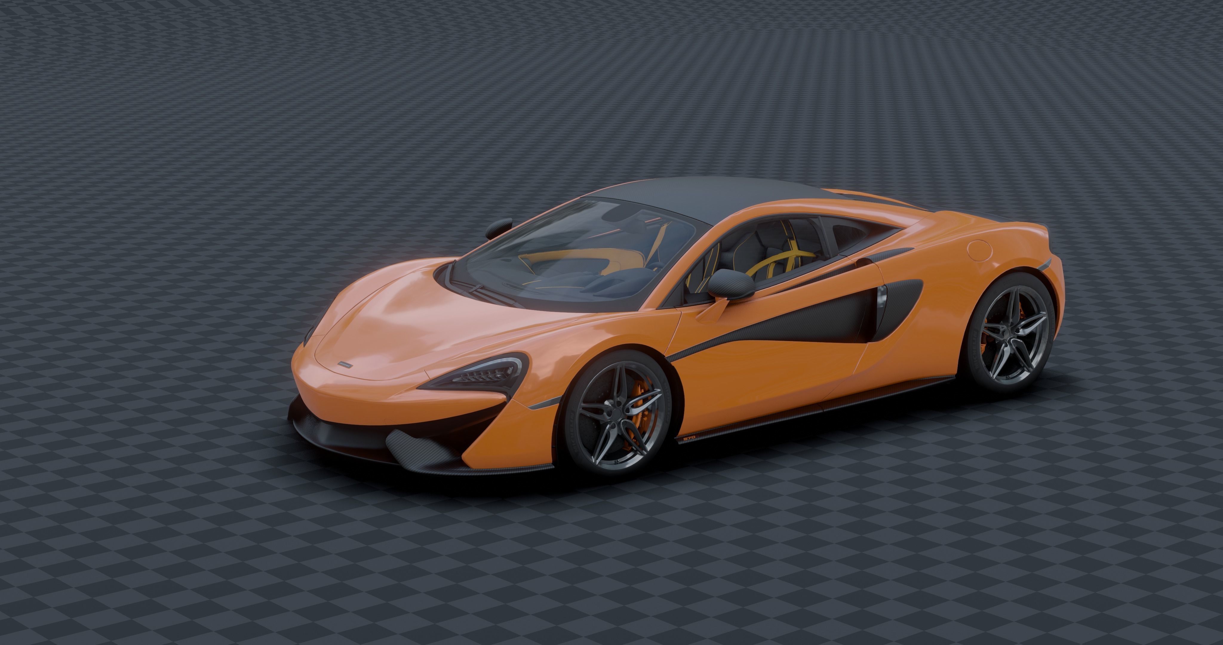 McLaren 570s Low-poly 3D model_13