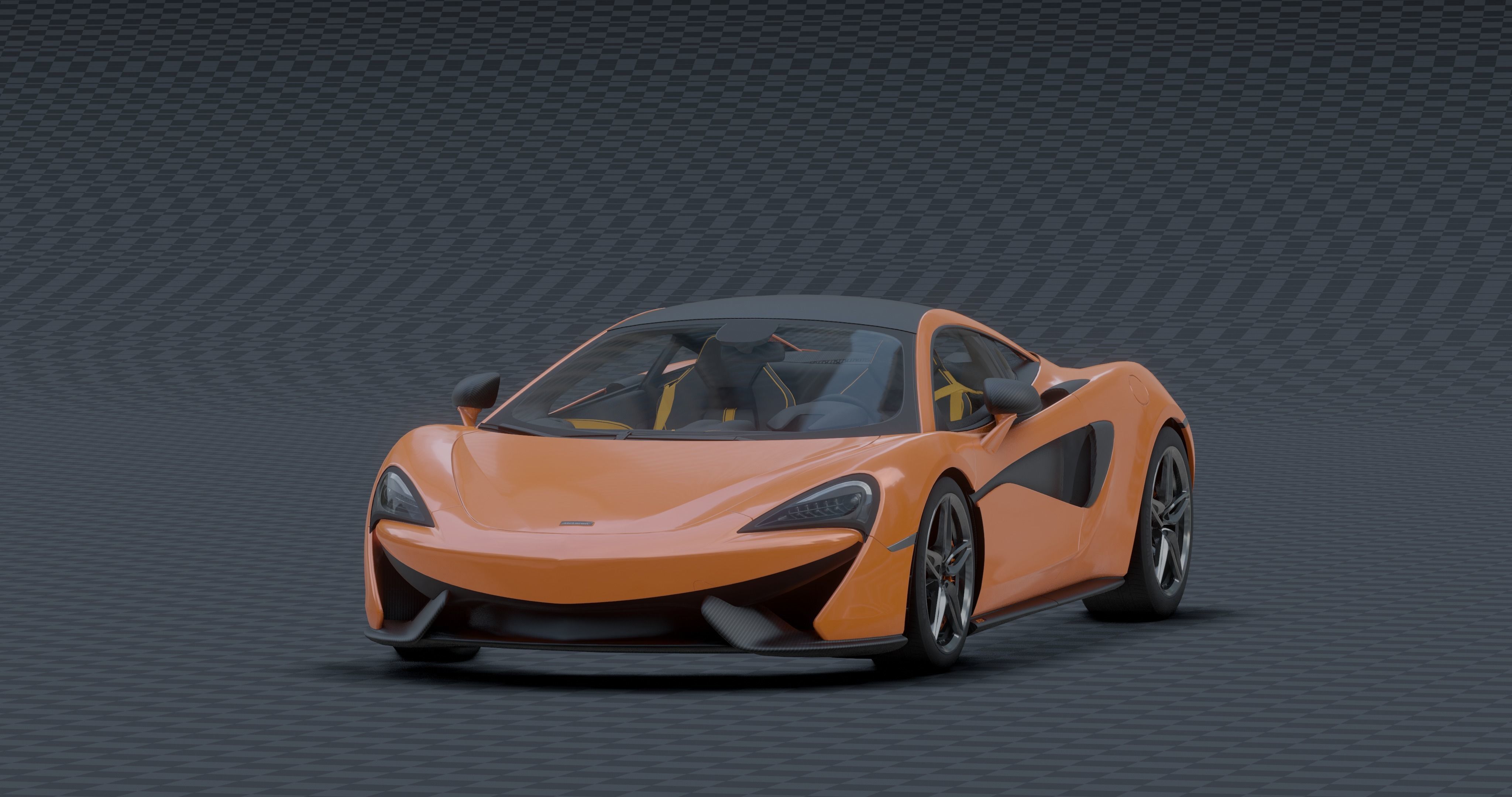 McLaren 570s Low-poly 3D model_9