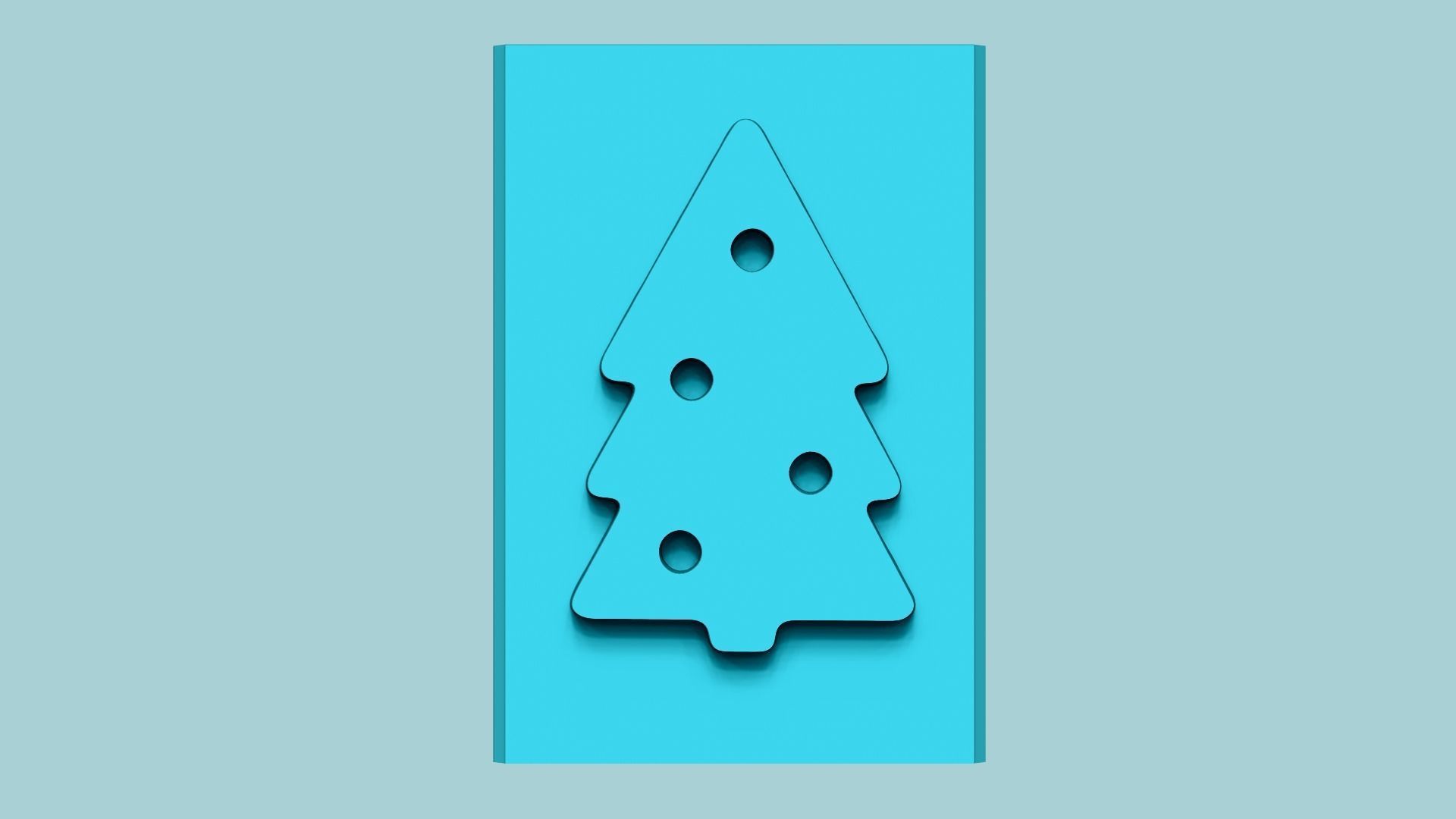 Stamp 69 - Christmas Tree - Fondant Decoration Maker Toy 3D print model_2