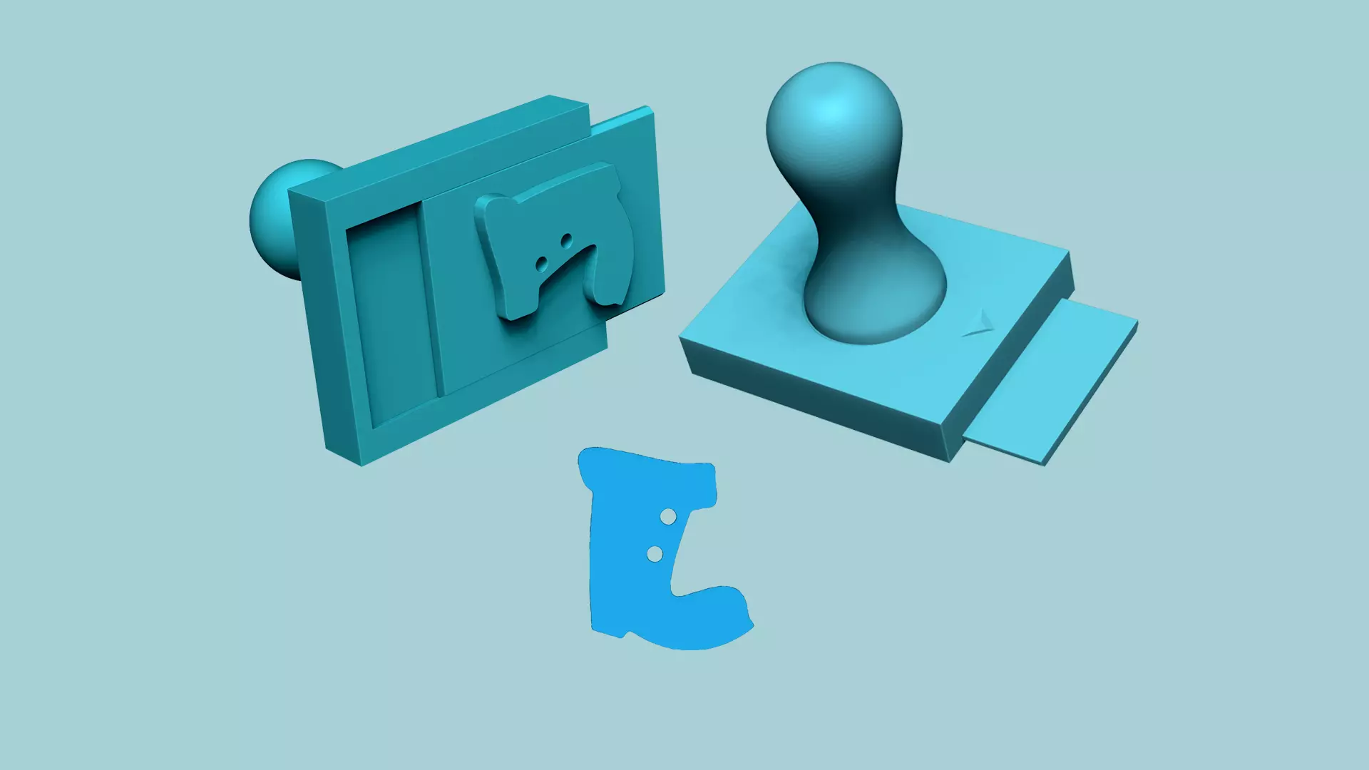 Stamp 70 - Santa Boots - Fondant Decoration Maker Toy 3D print model