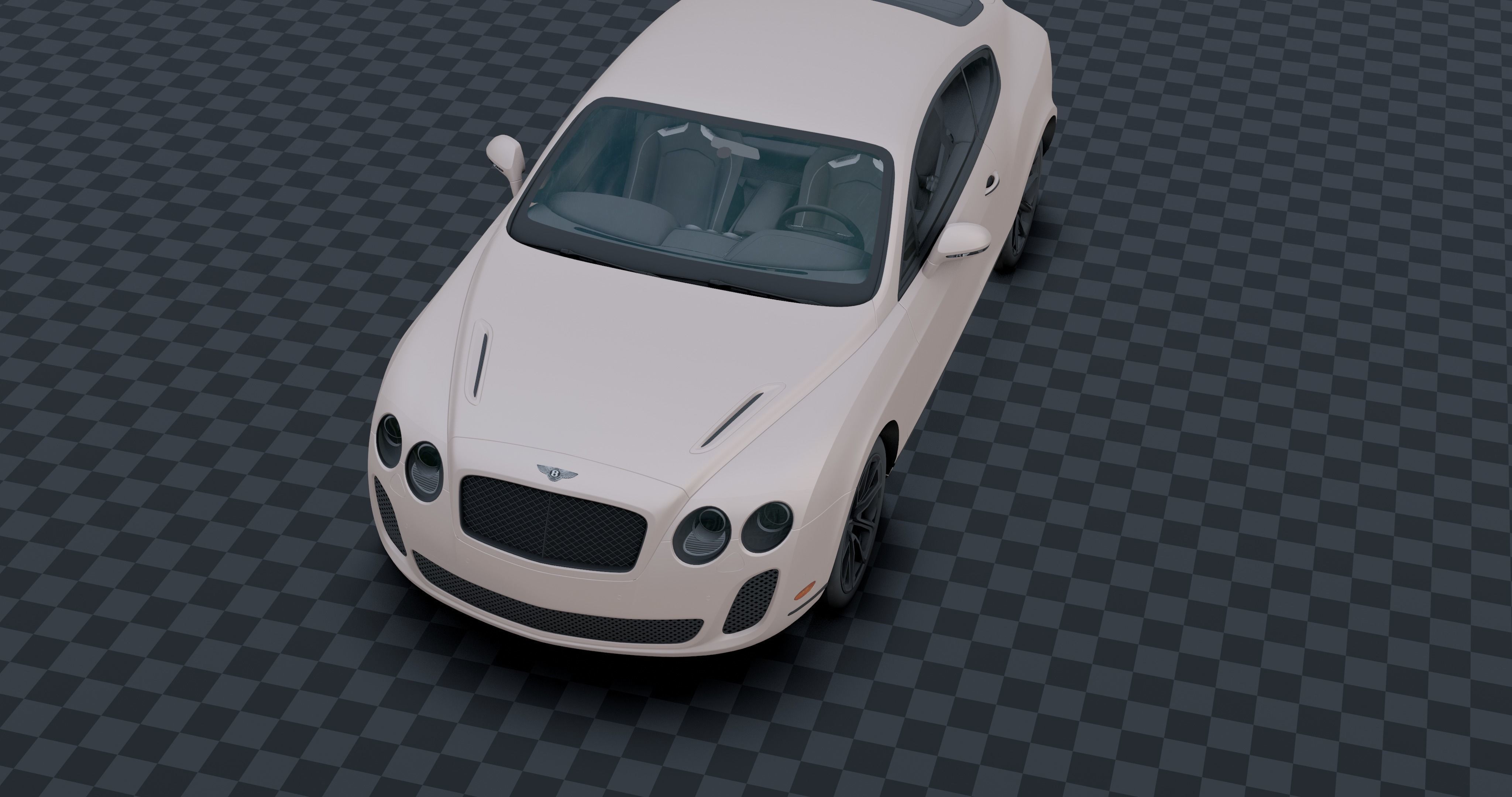 Bentley continental Low-poly 3D model_19