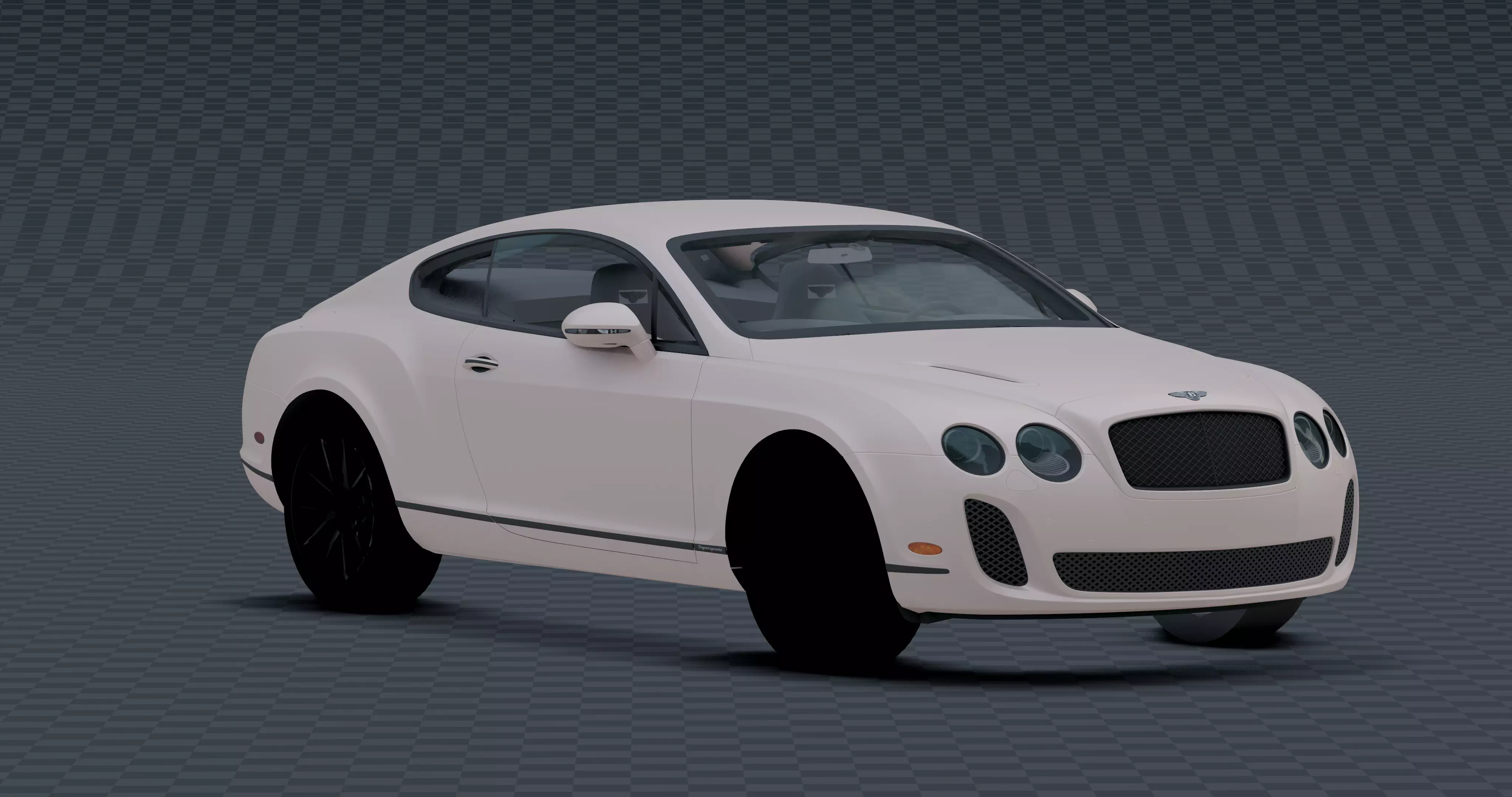 Bentley continental Low-poly 3D model_0
