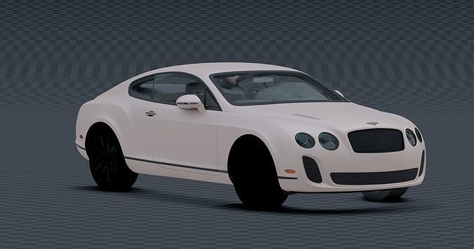 Bentley continental Low-poly 3D model