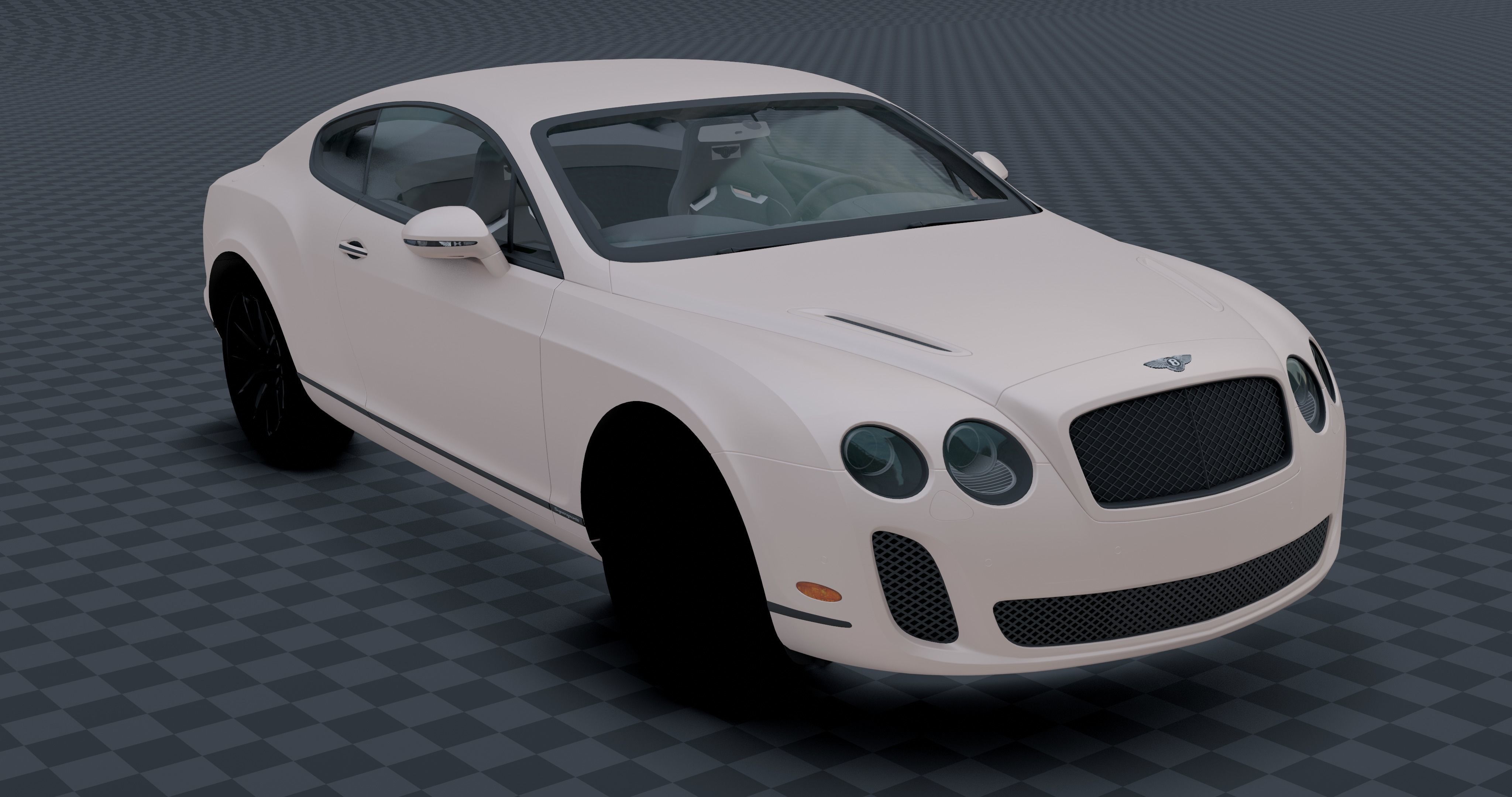 Bentley continental Low-poly 3D model_17