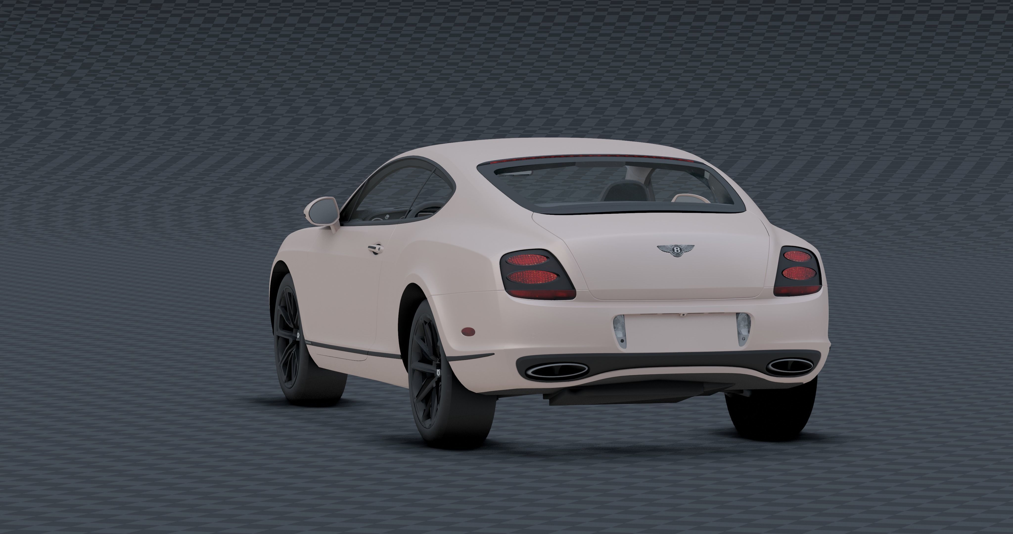 Bentley continental Low-poly 3D model_8