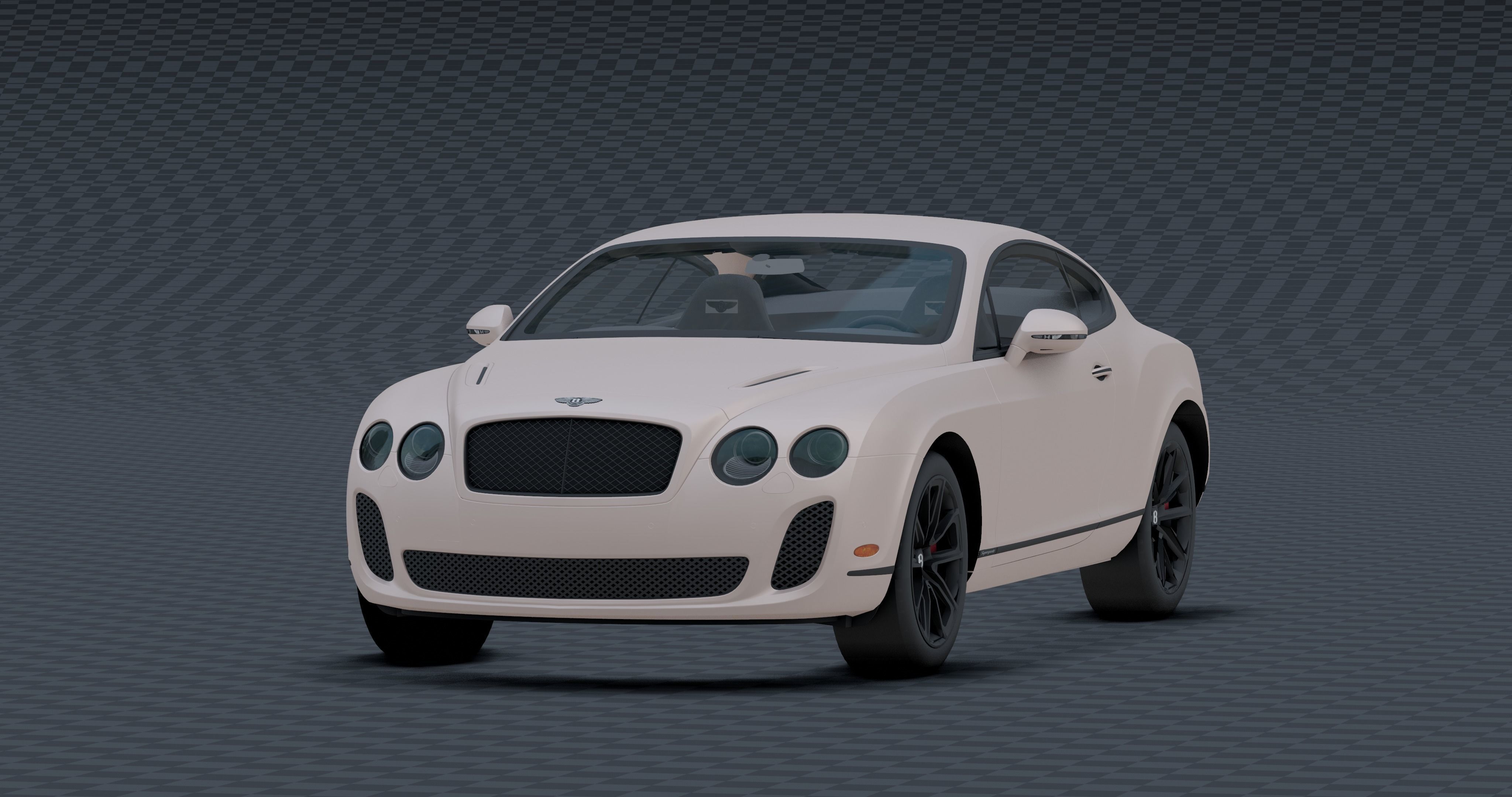 Bentley continental Low-poly 3D model_13