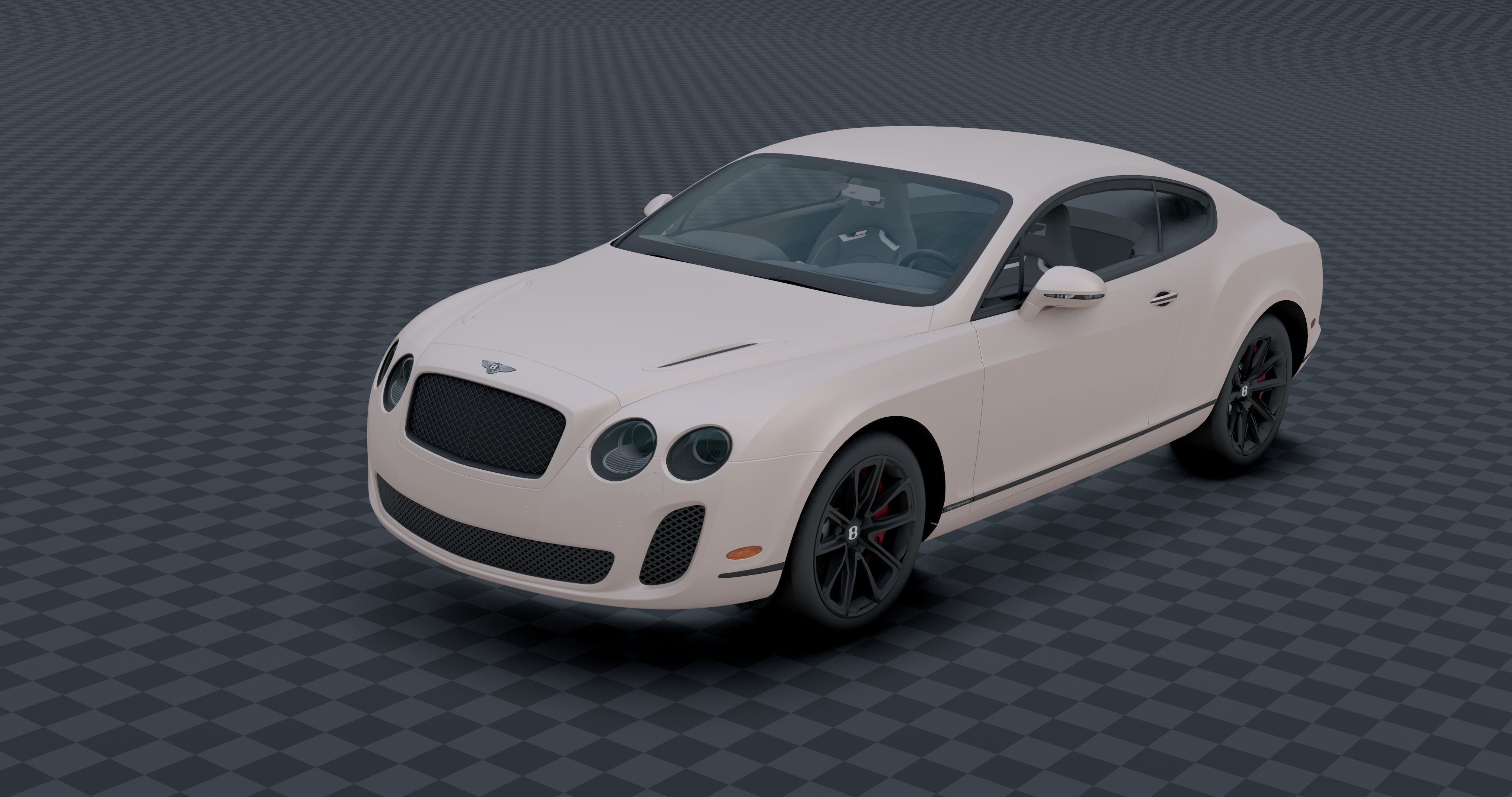 Bentley continental Low-poly 3D model_16