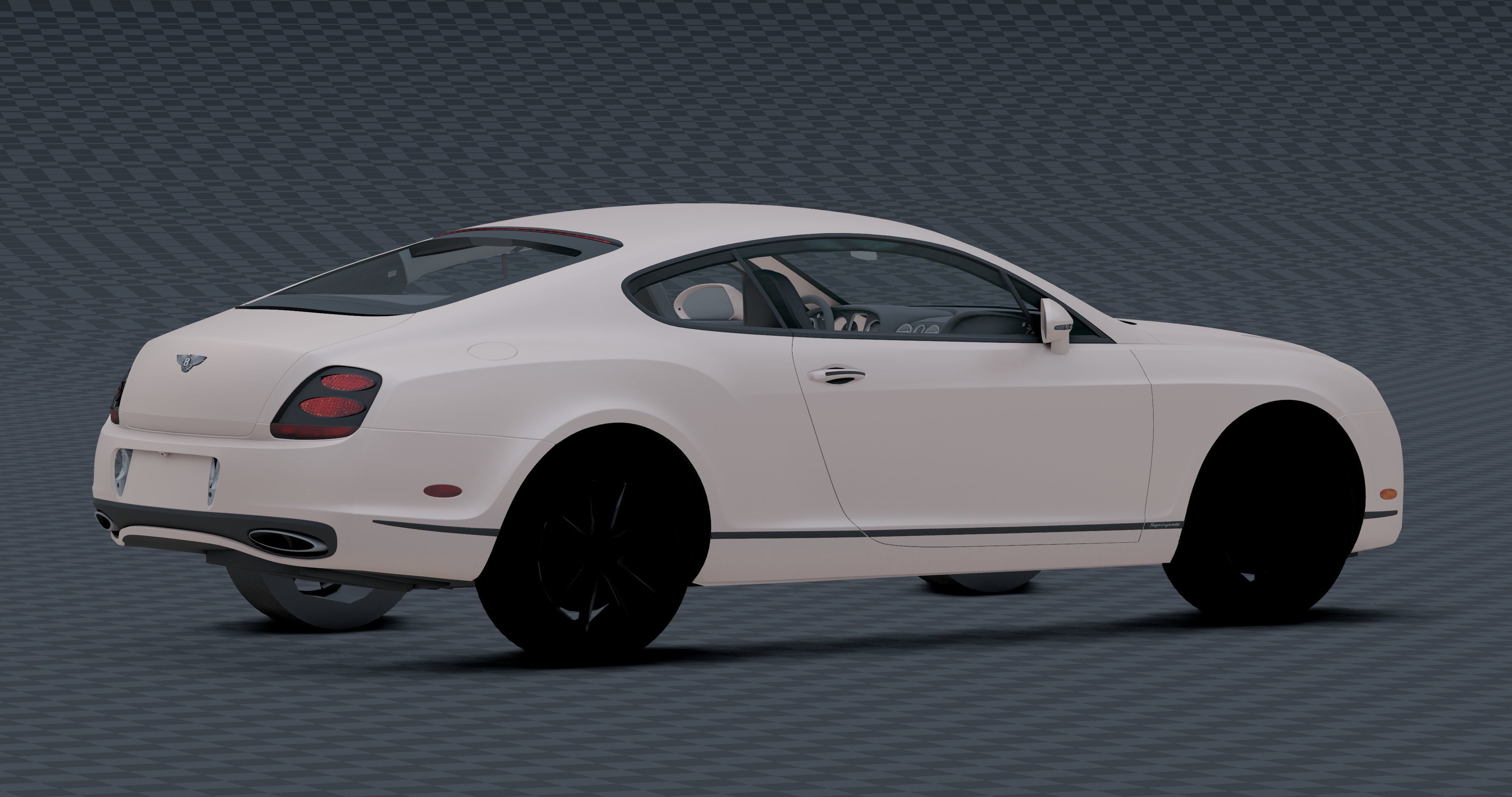 Bentley continental Low-poly 3D model_6