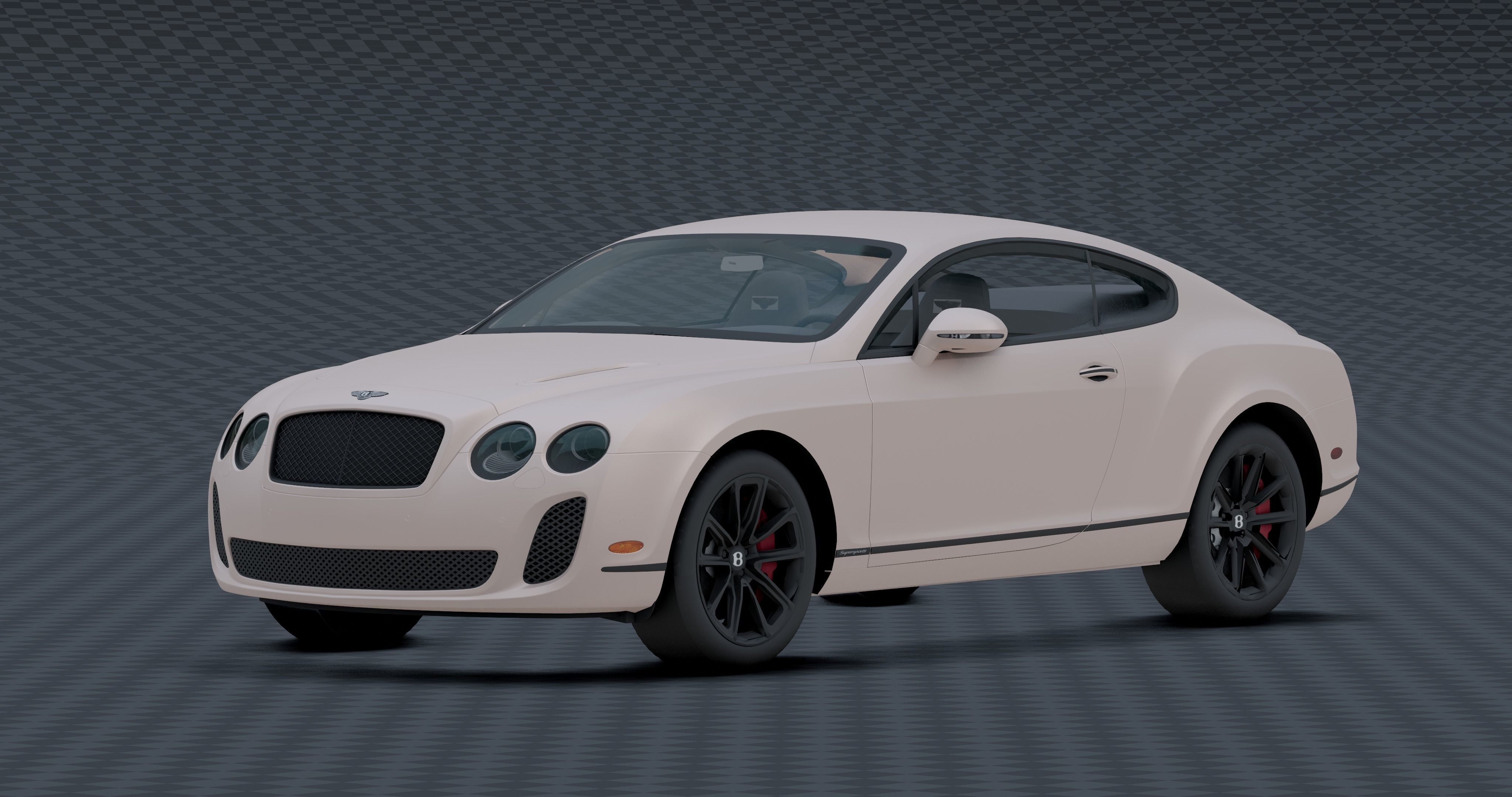 Bentley continental Low-poly 3D model_12