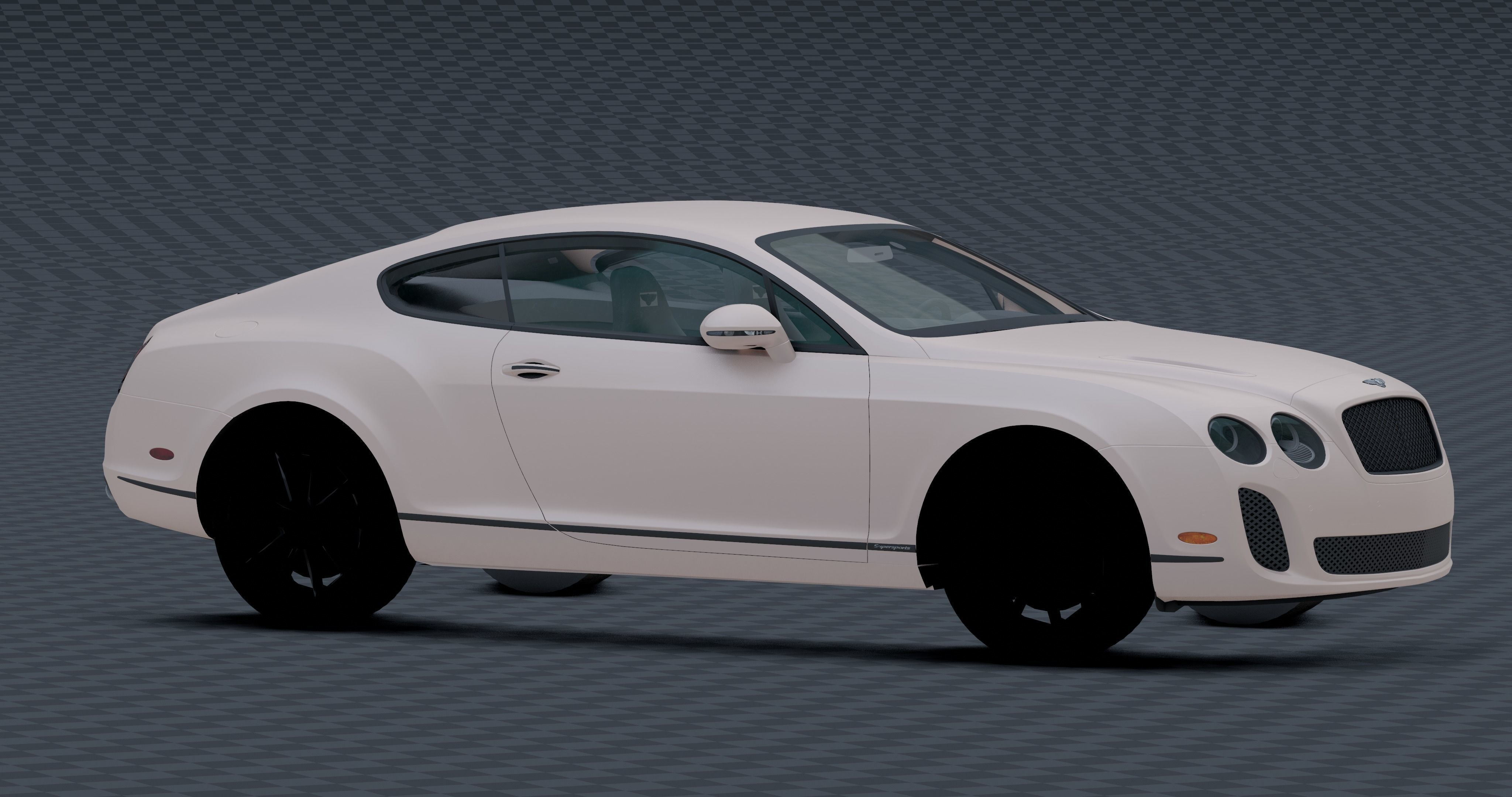 Bentley continental Low-poly 3D model_4