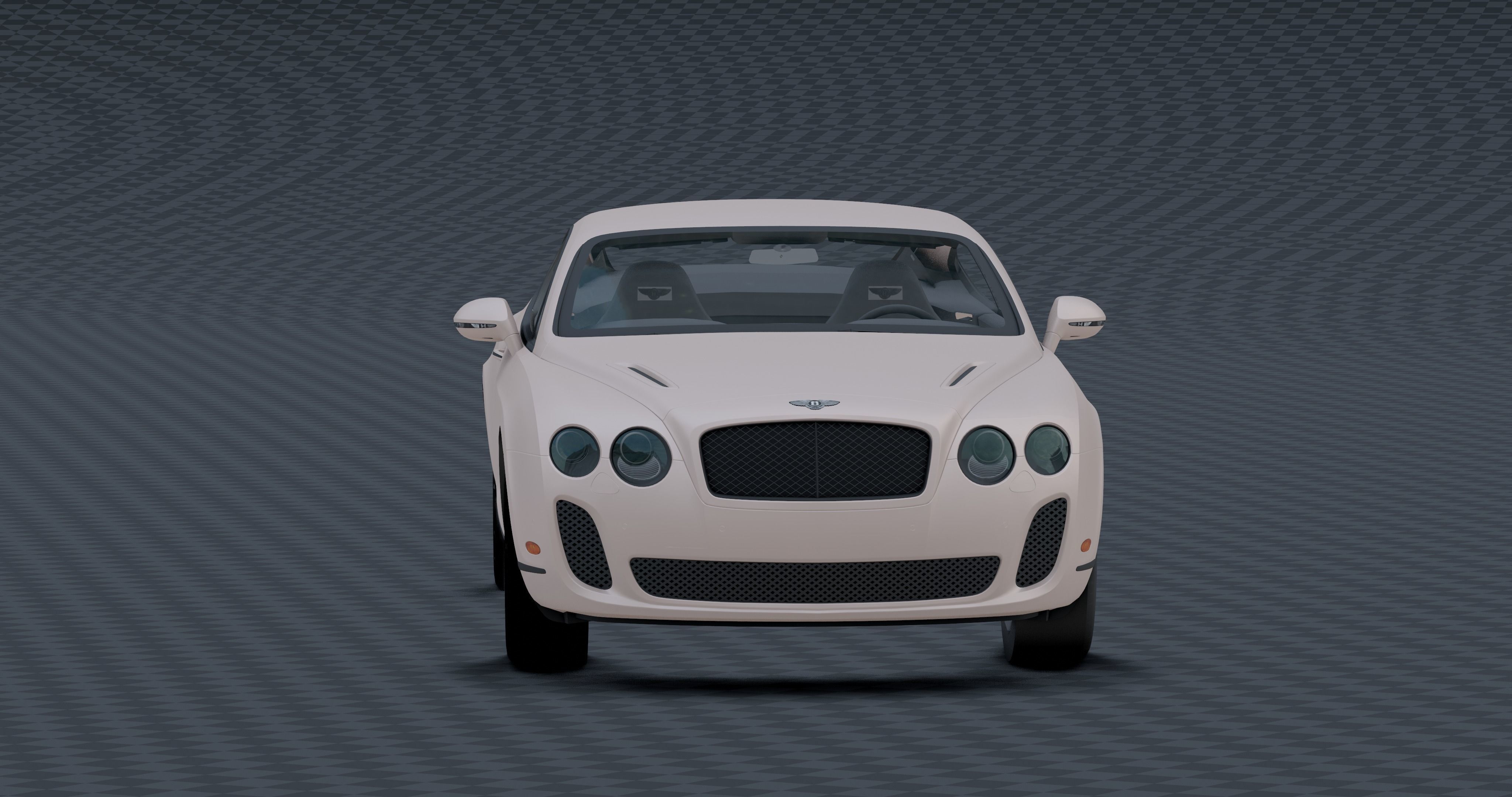 Bentley continental Low-poly 3D model_2