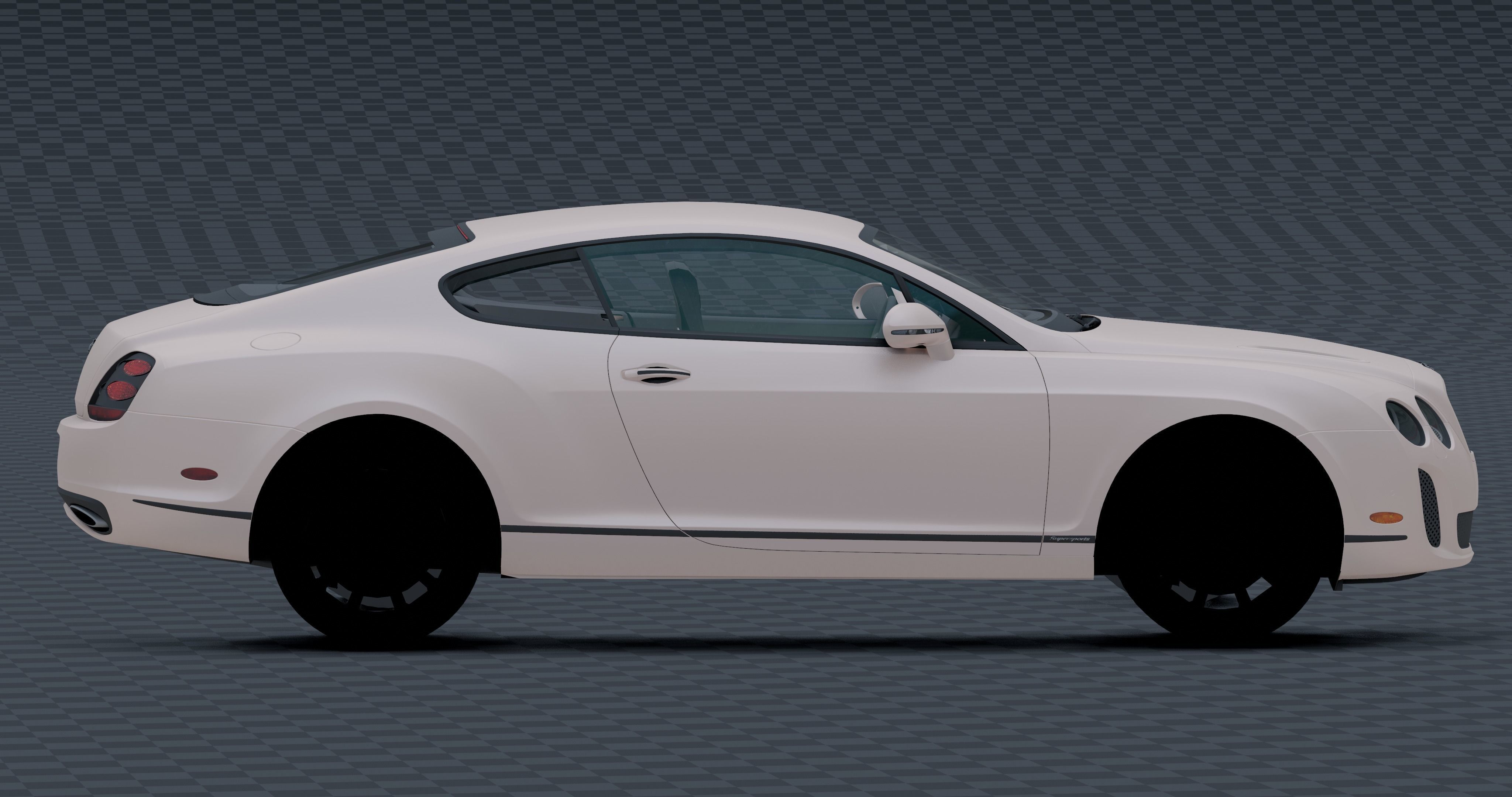 Bentley continental Low-poly 3D model_5
