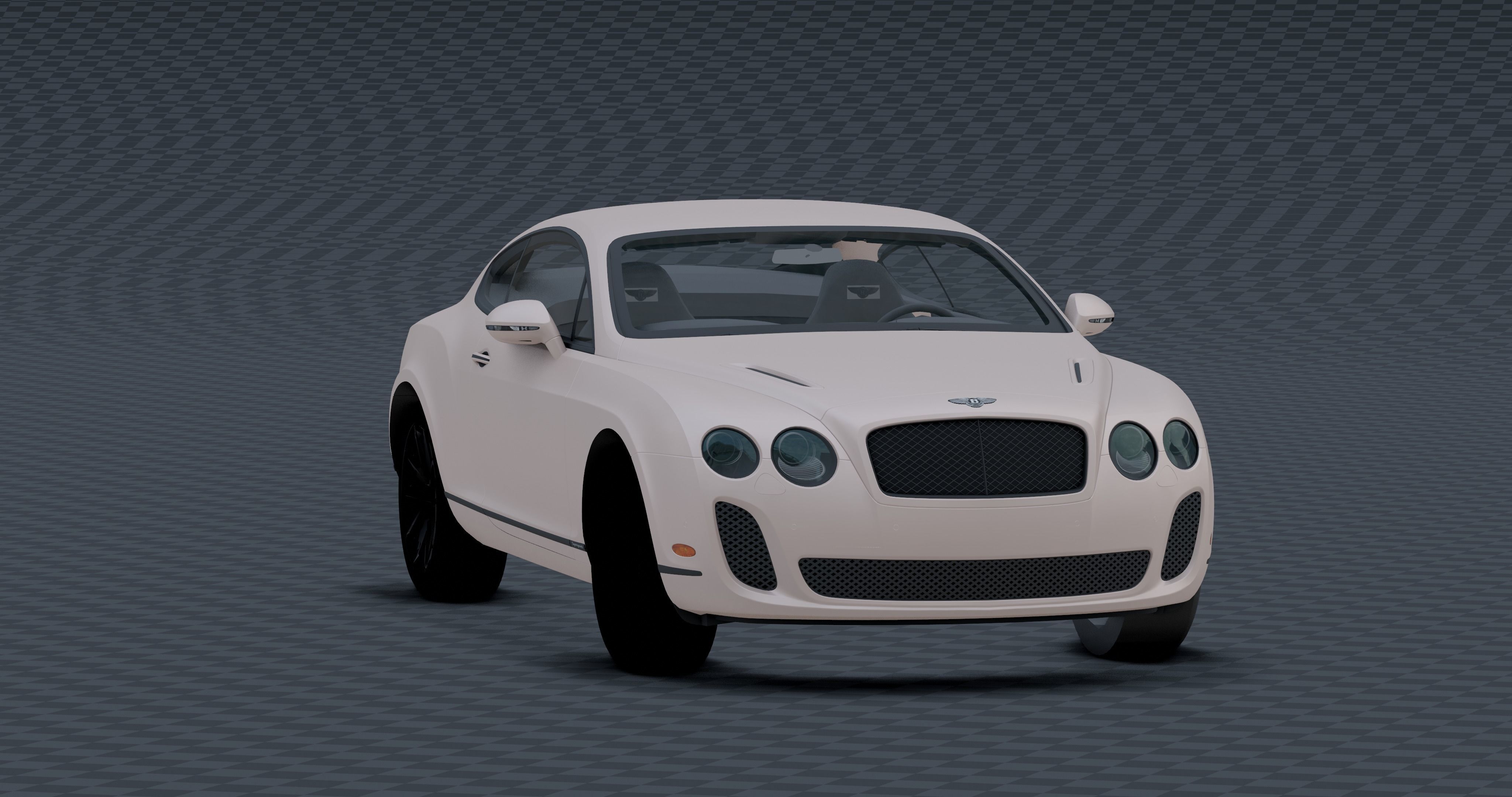 Bentley continental Low-poly 3D model_3