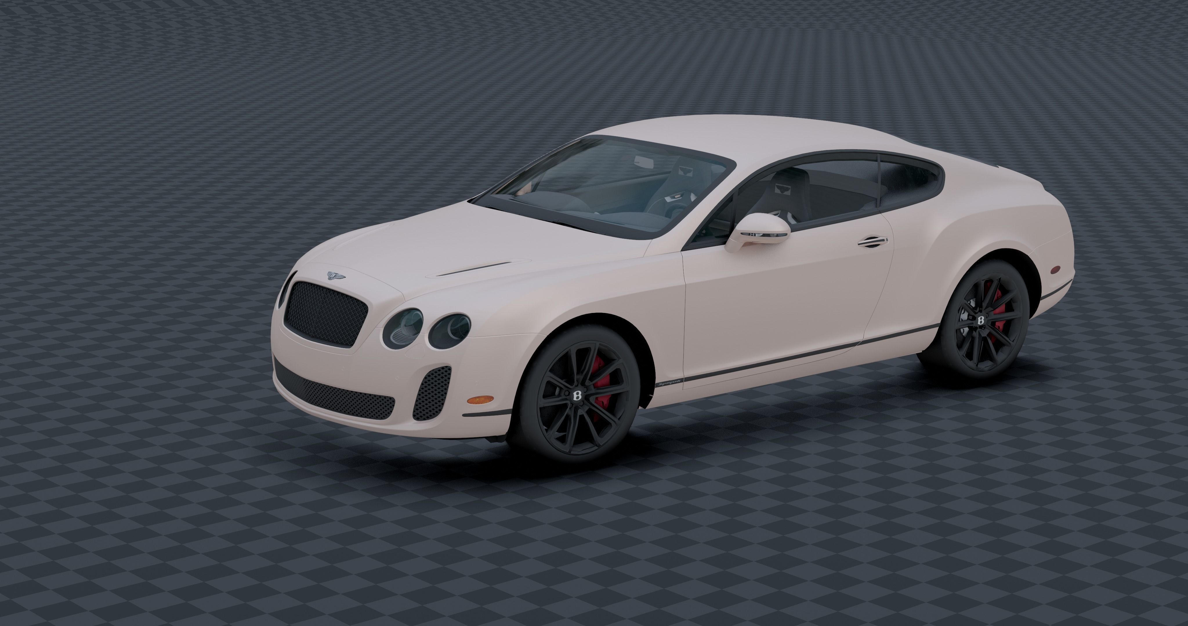 Bentley continental Low-poly 3D model_21