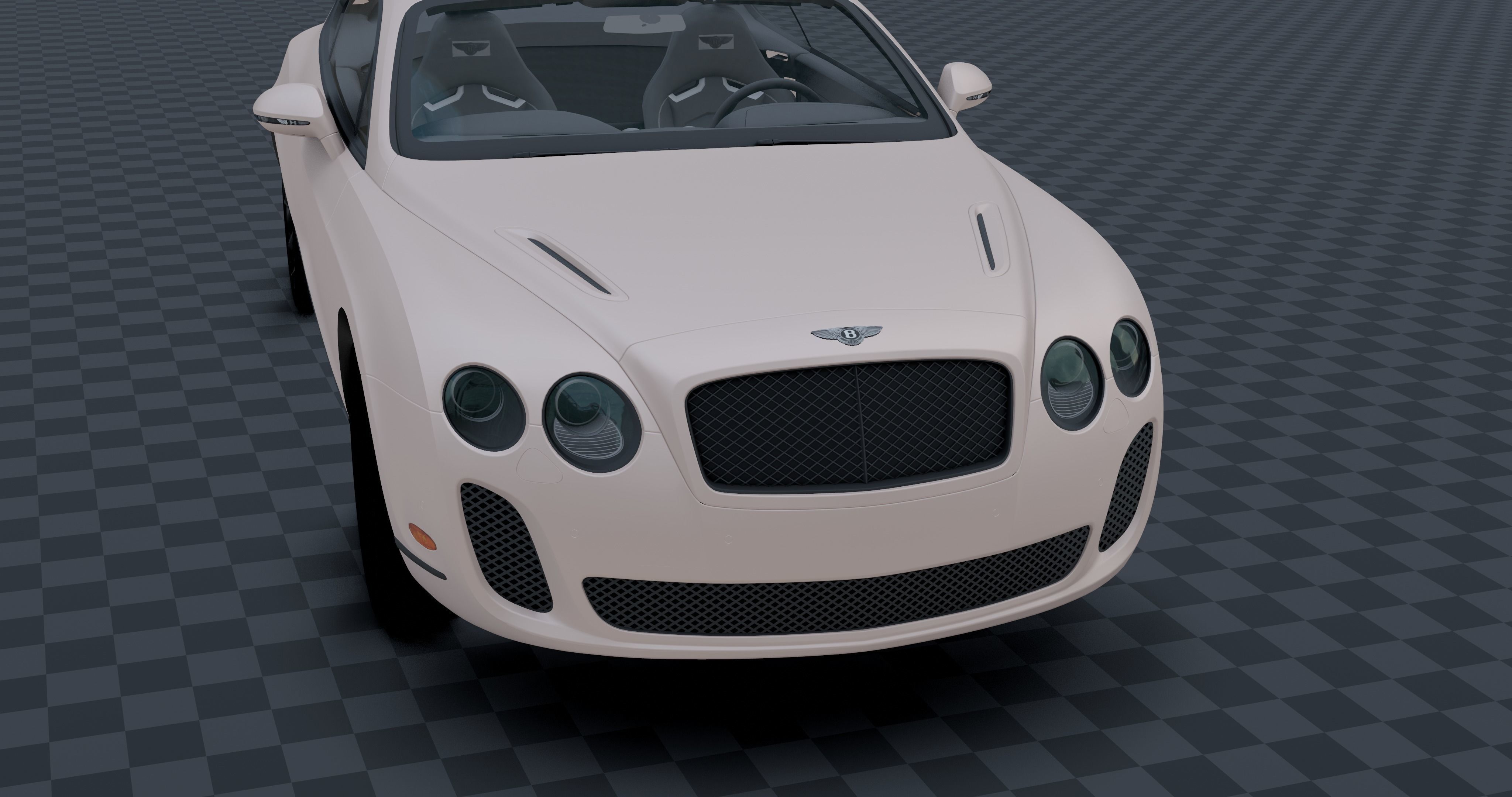 Bentley continental Low-poly 3D model_15