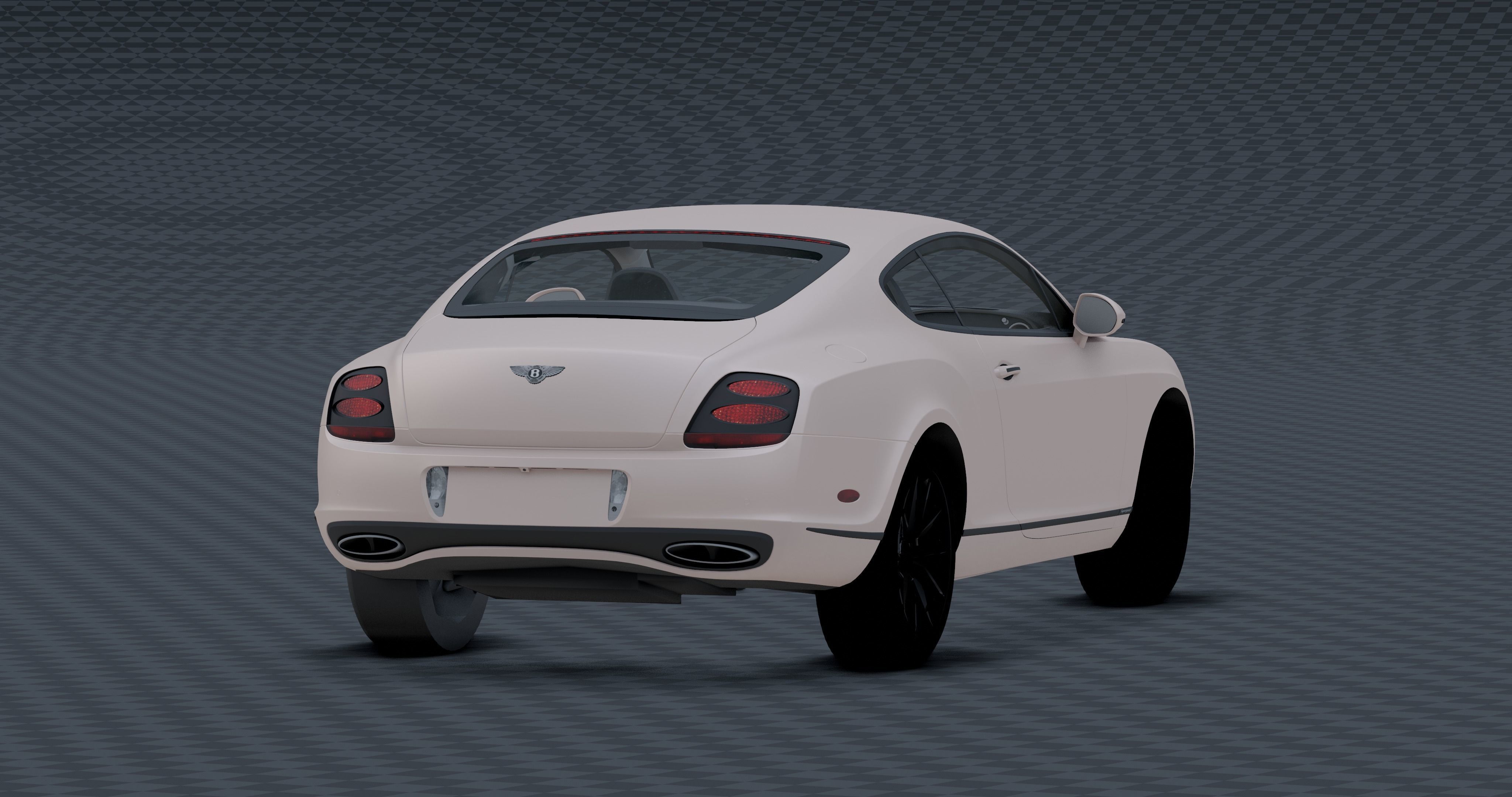 Bentley continental Low-poly 3D model_7