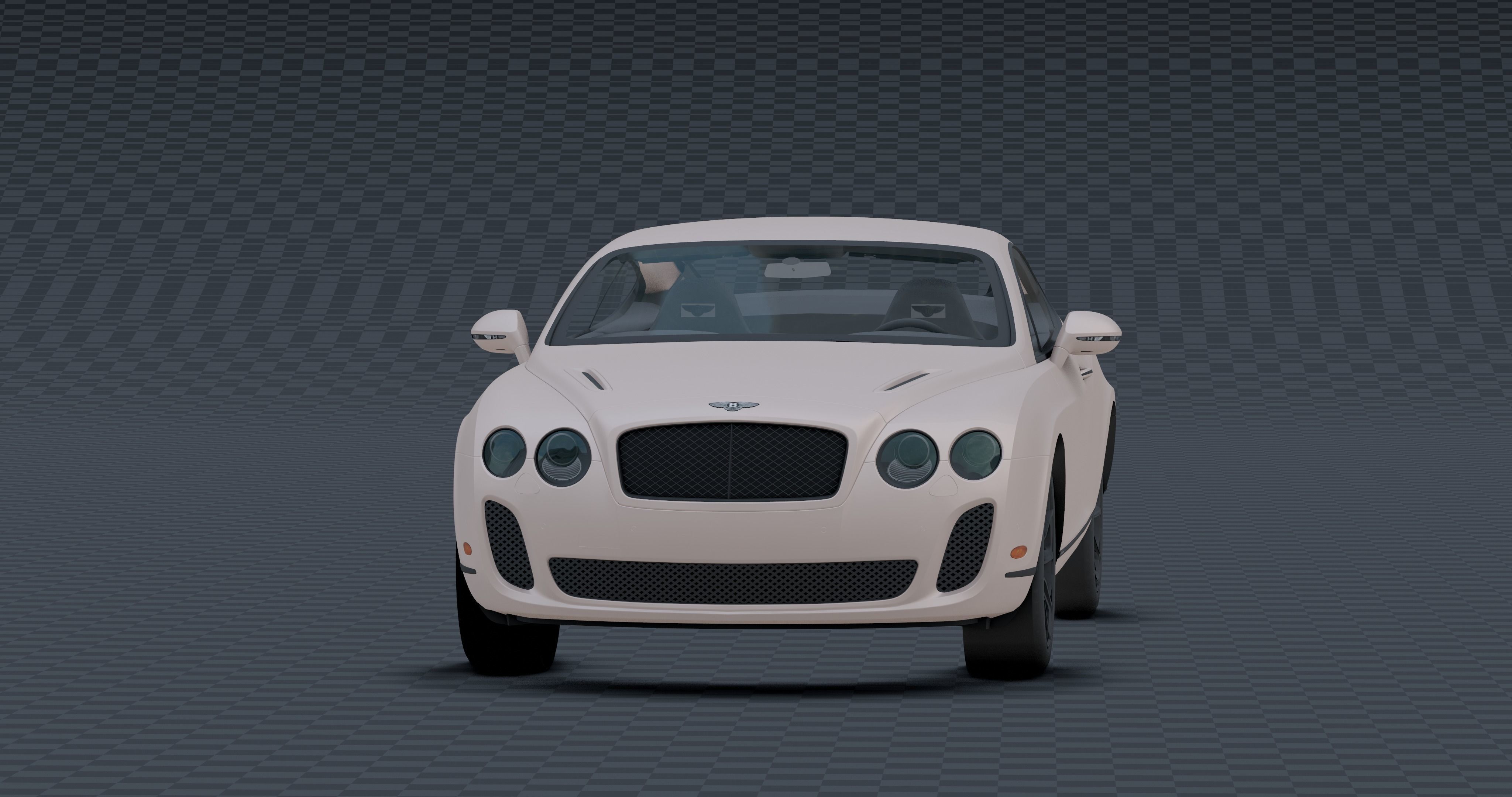Bentley continental Low-poly 3D model_14
