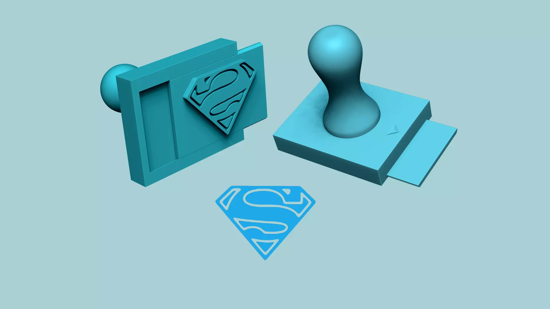 Stamp 76 - Superman - Fondant Decoration Maker Toy 3D print model