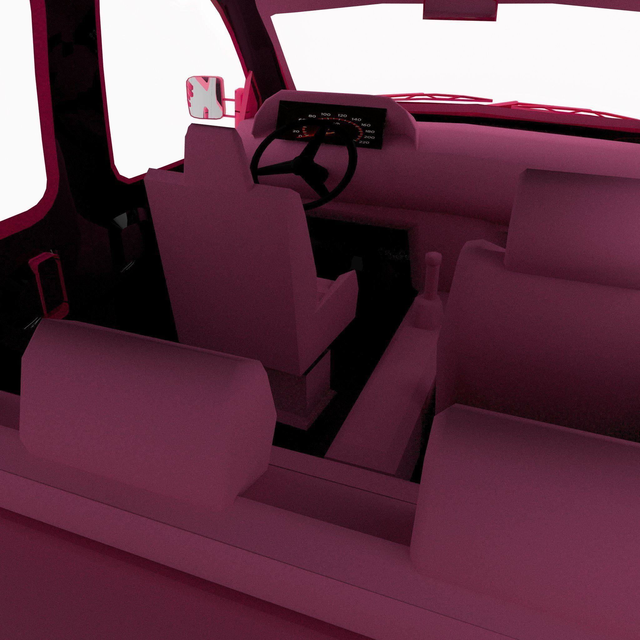 Fantasy Van 3D model_9