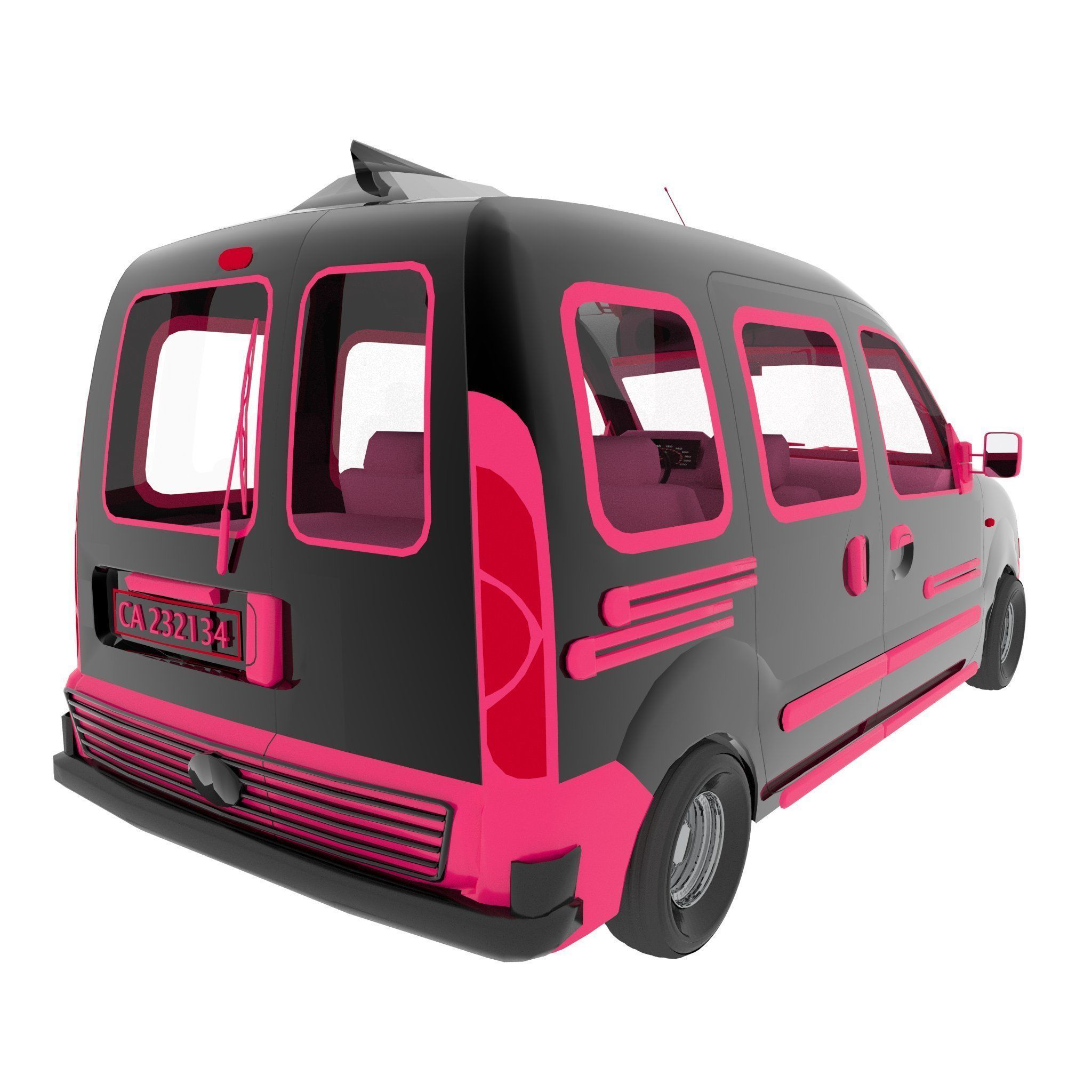 Fantasy Van 3D model_6