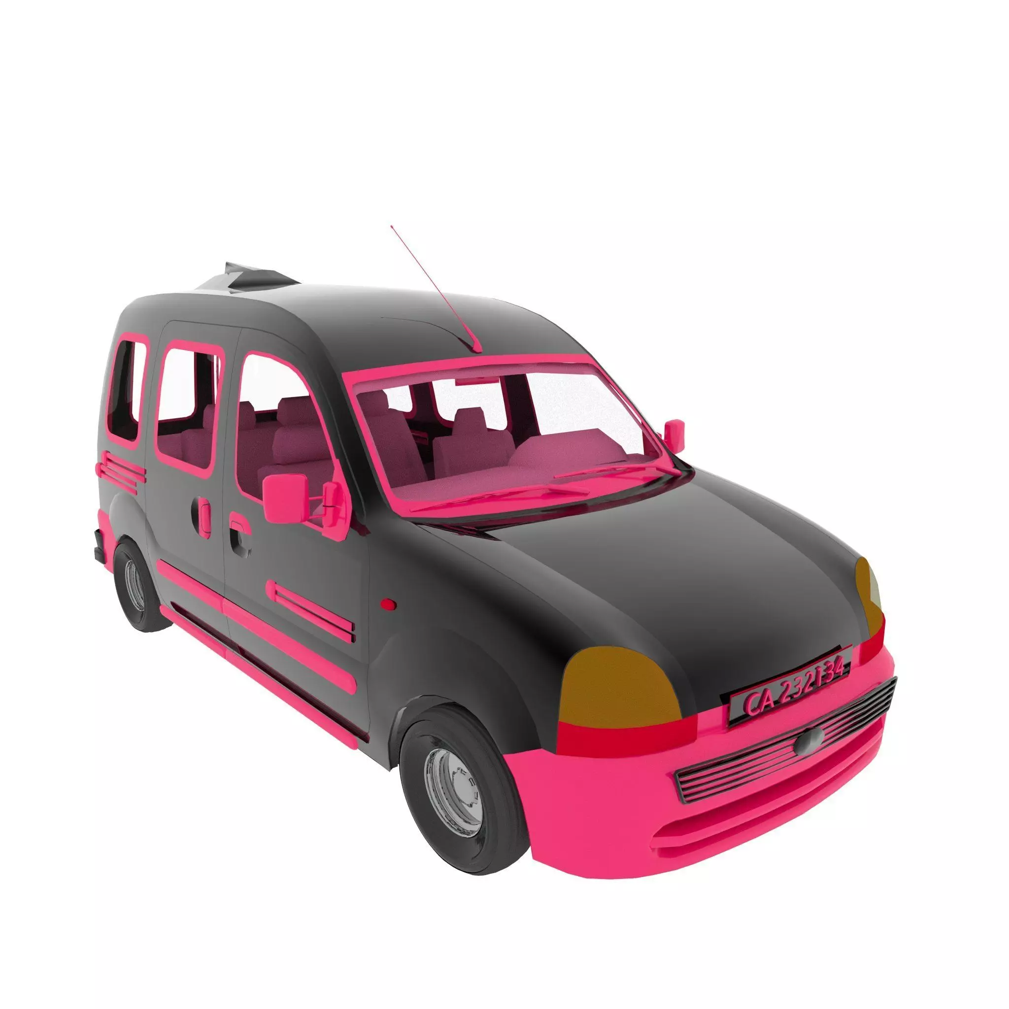 Fantasy Van 3D model_0