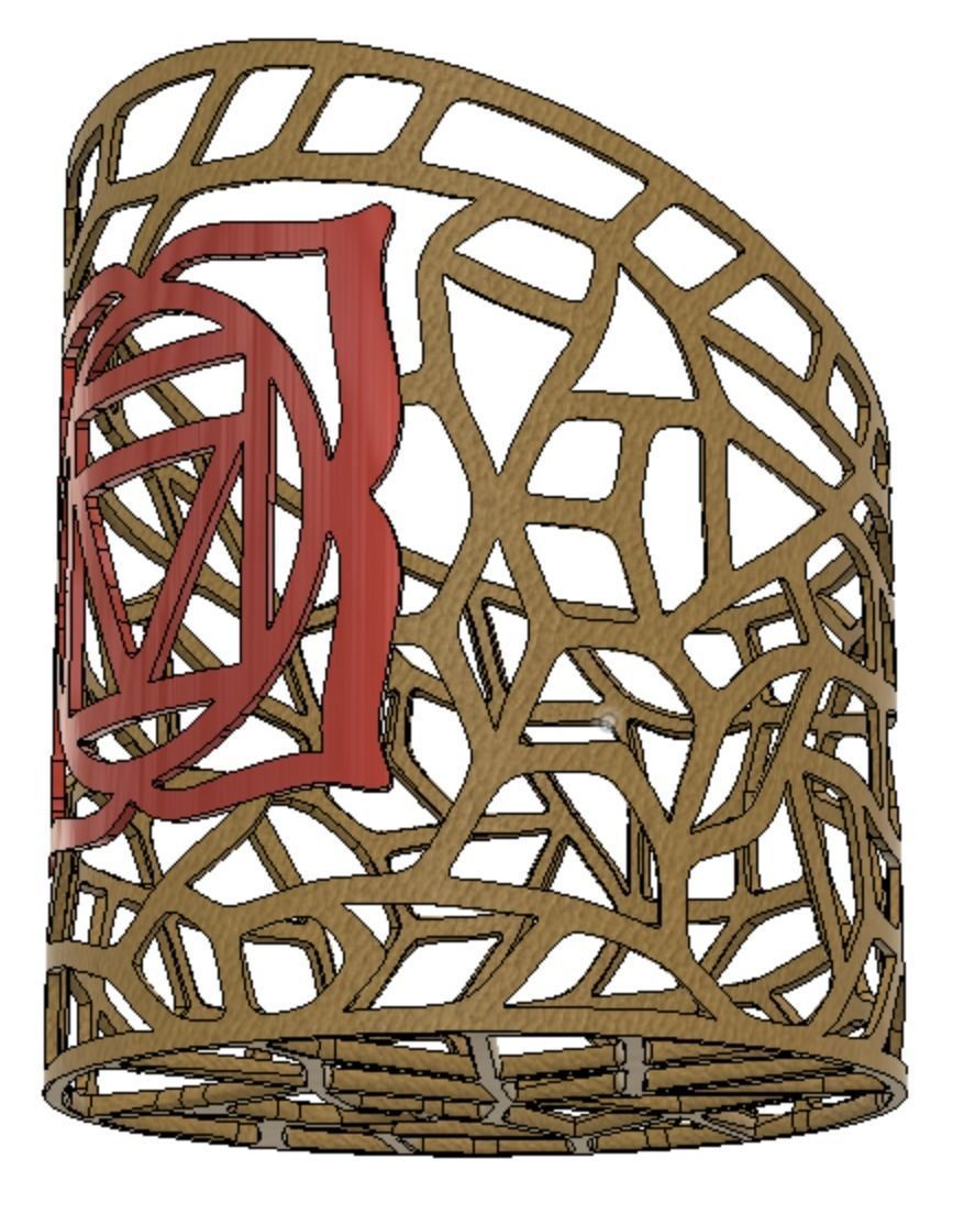 Root Chakra Glass Vase Holder 3D print model_2