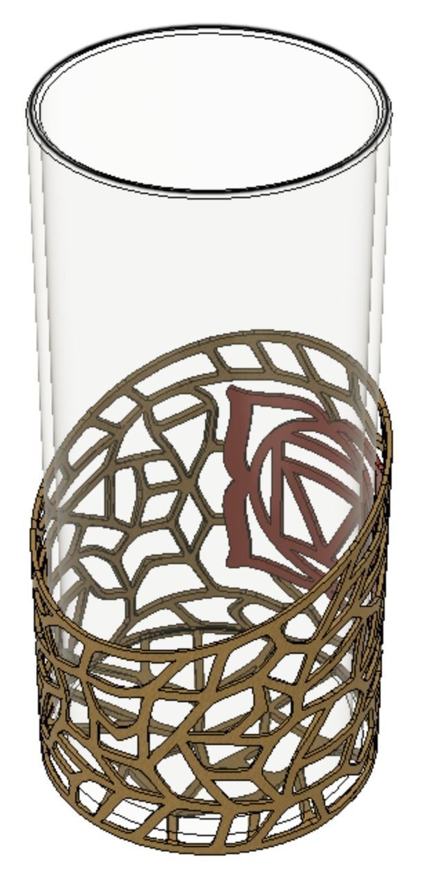Root Chakra Glass Vase Holder 3D print model_4