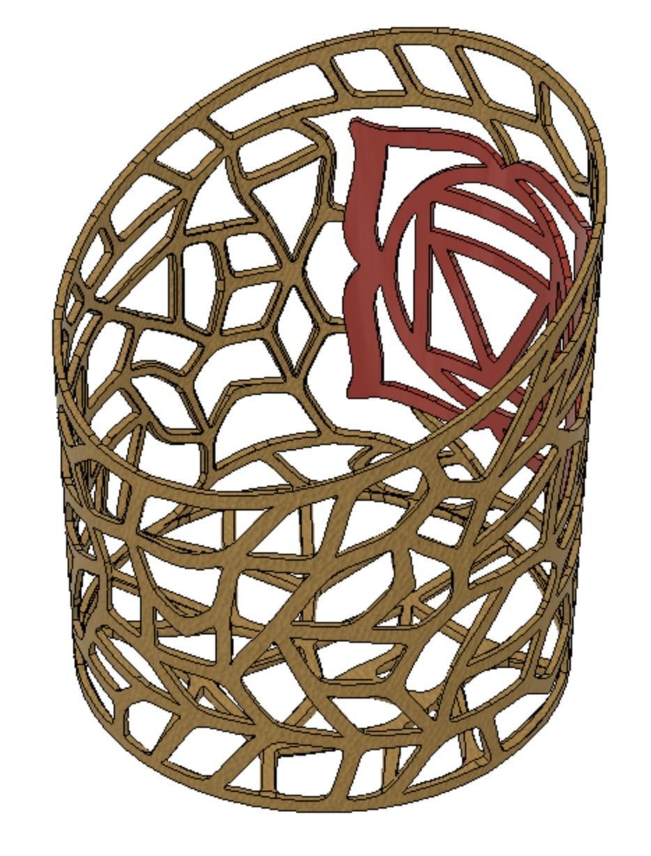 Root Chakra Glass Vase Holder 3D print model_1