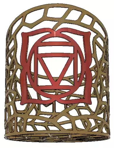 Root Chakra Glass Vase Holder 3D print model