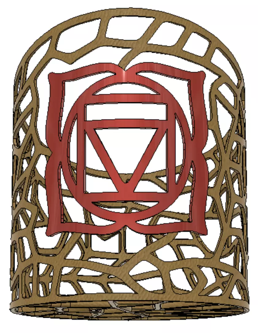 Root Chakra Glass Vase Holder 3D print model_0