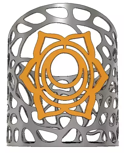 Sacral Chakra Glass Vase Holder 3D print model