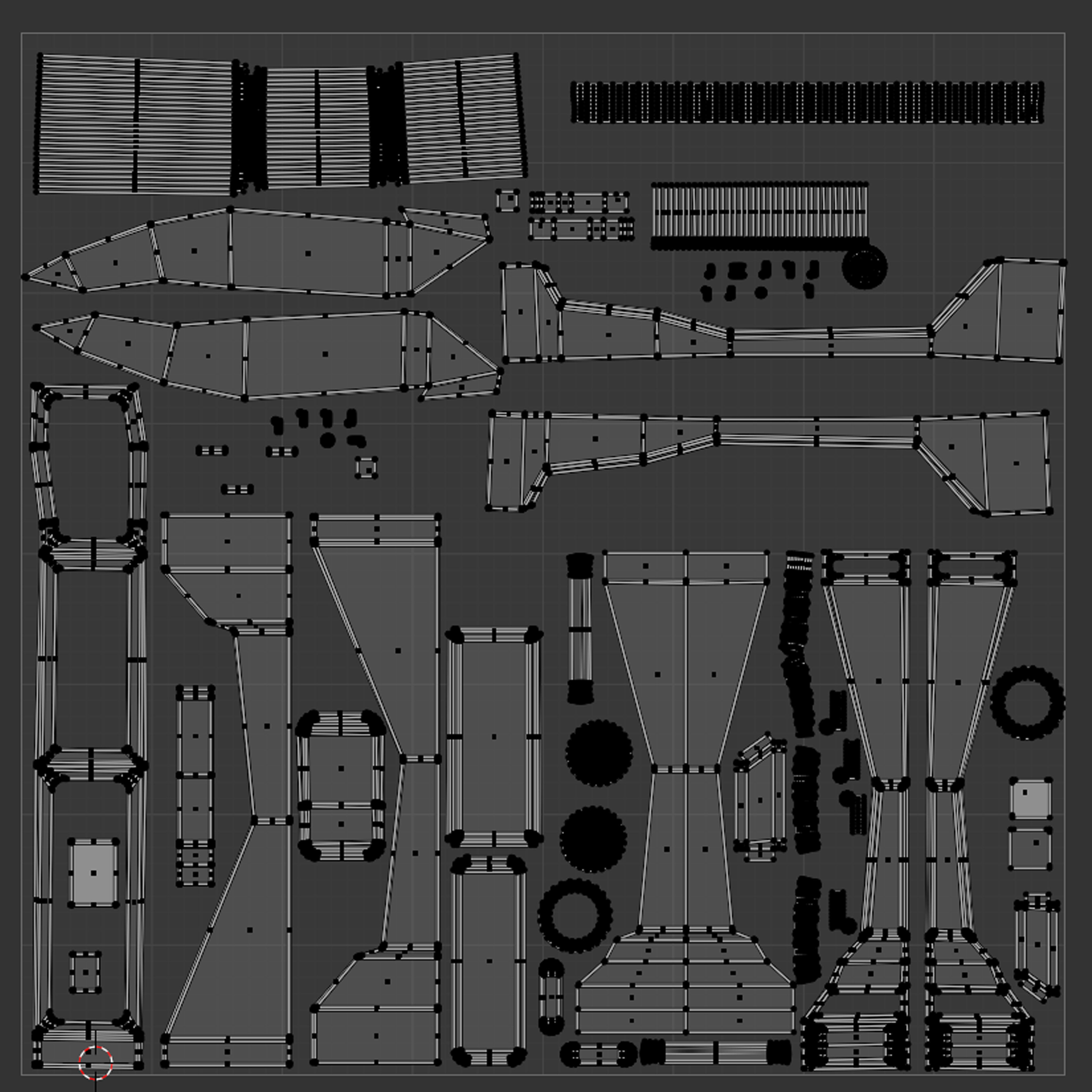 SciFi Modular Level Low-poly 3D model_13