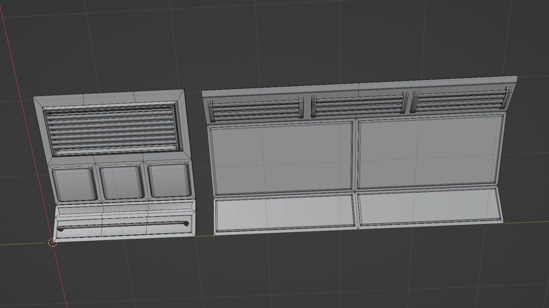 SciFi Modular Level Low-poly 3D model_11