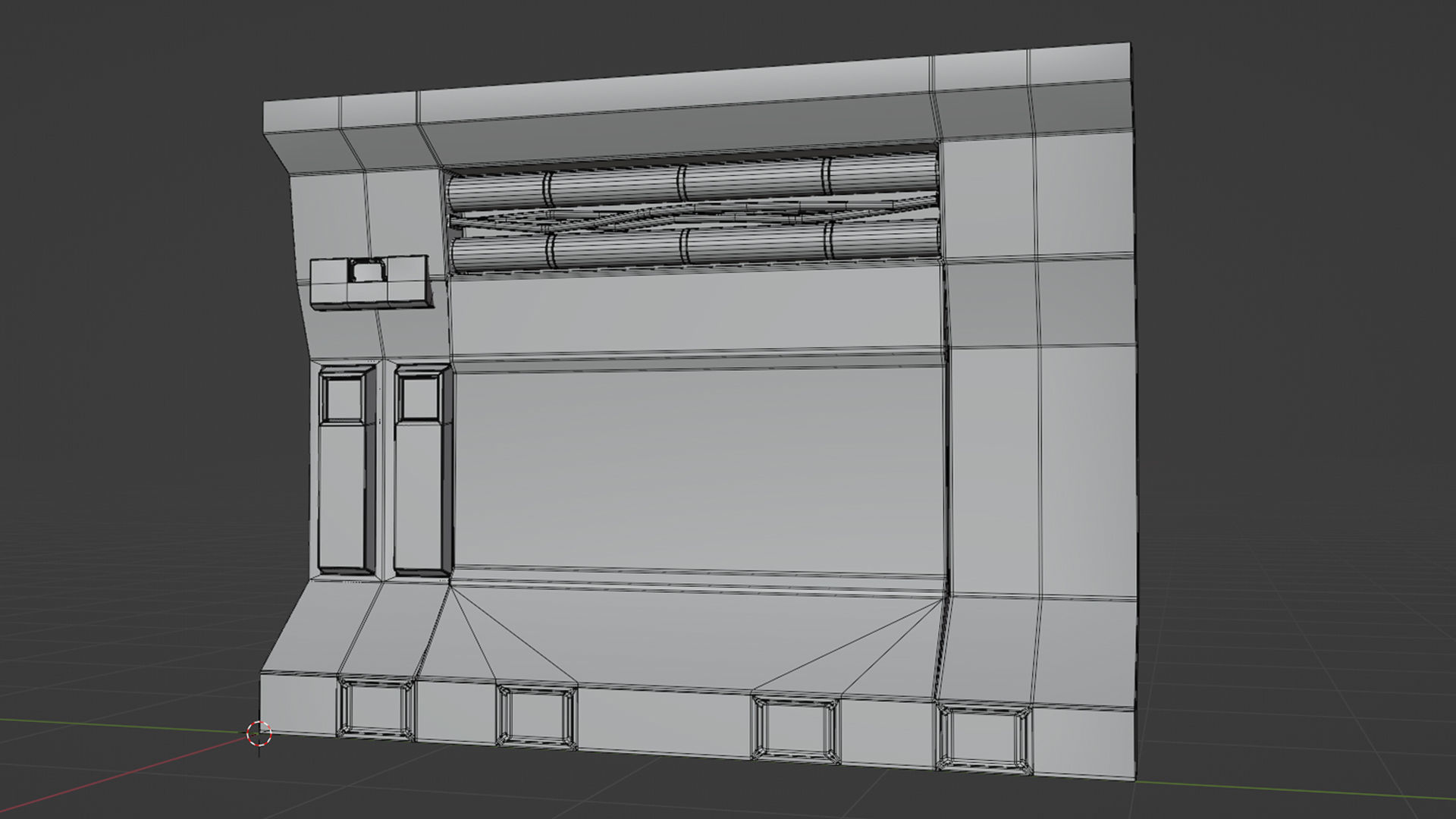 SciFi Modular Level Low-poly 3D model_14