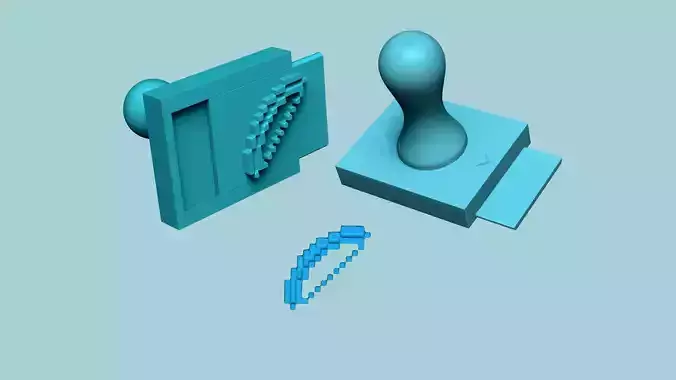 Stamp 88 Minecraft Bow - Fondant Decoration Maker Toy